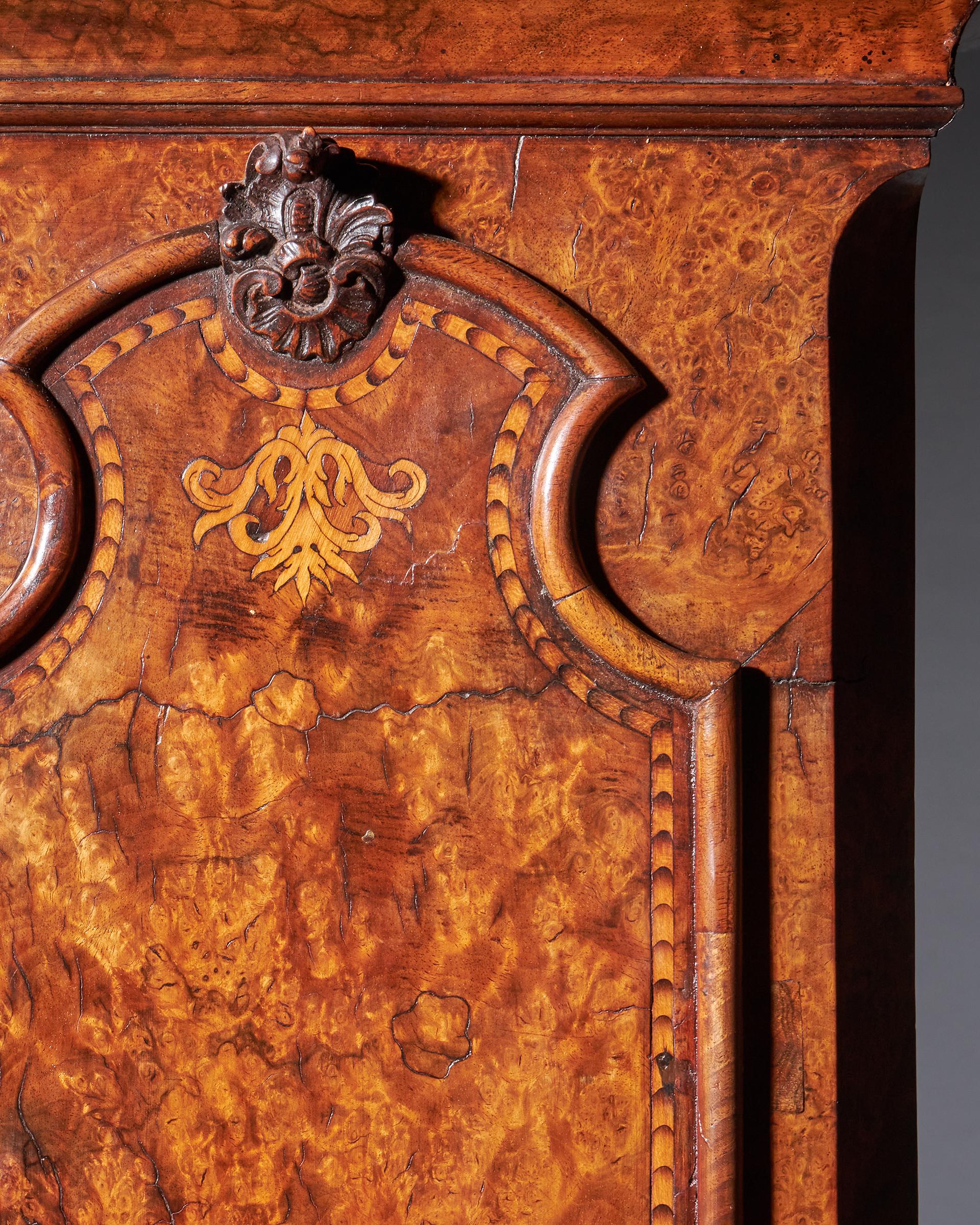 Magnificent 18th Century Striking Dutch Amsterdam Burl Walnut Longcase Clock 3