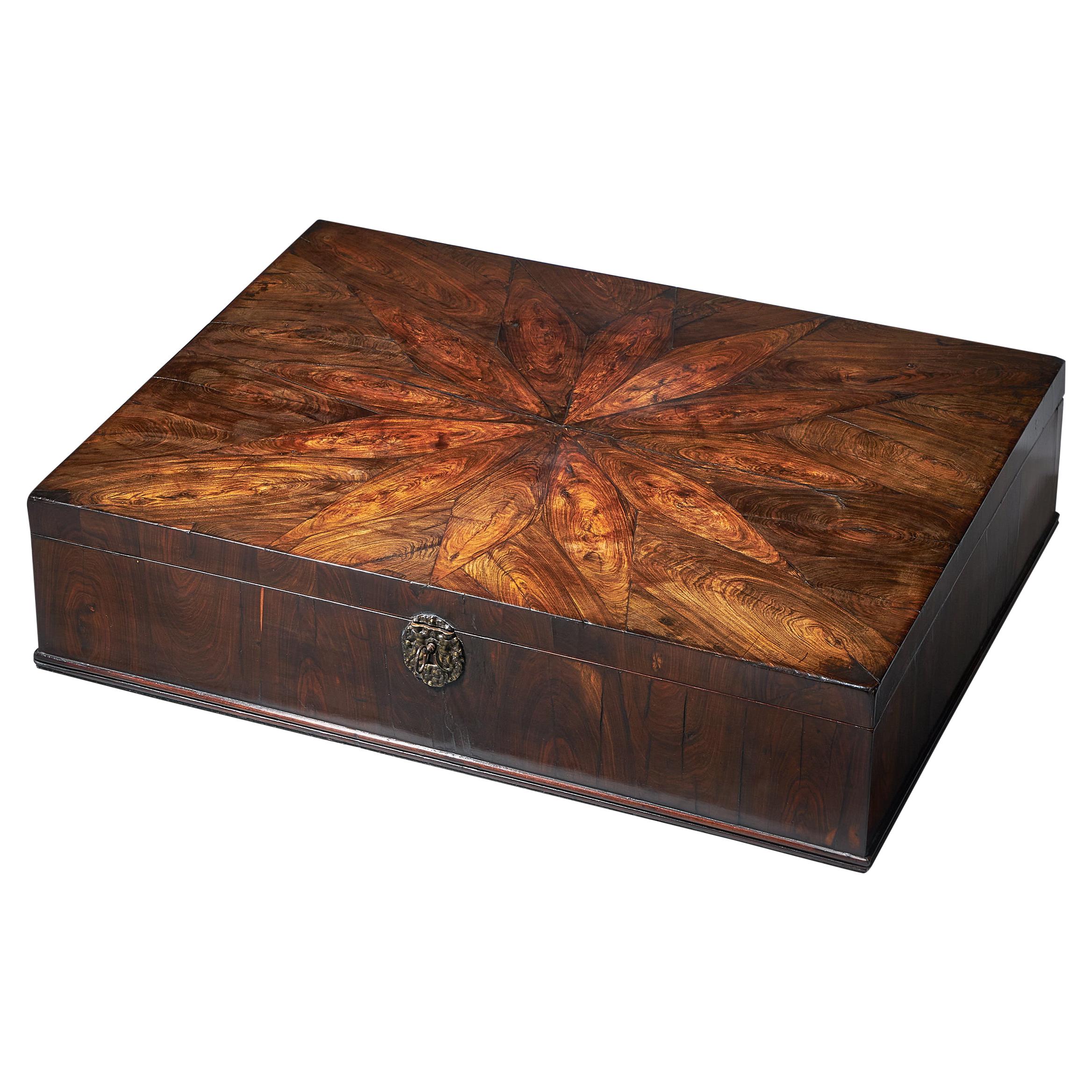 17th Century Charles II Cocuswood Lace Box, Circa 1660, England 1