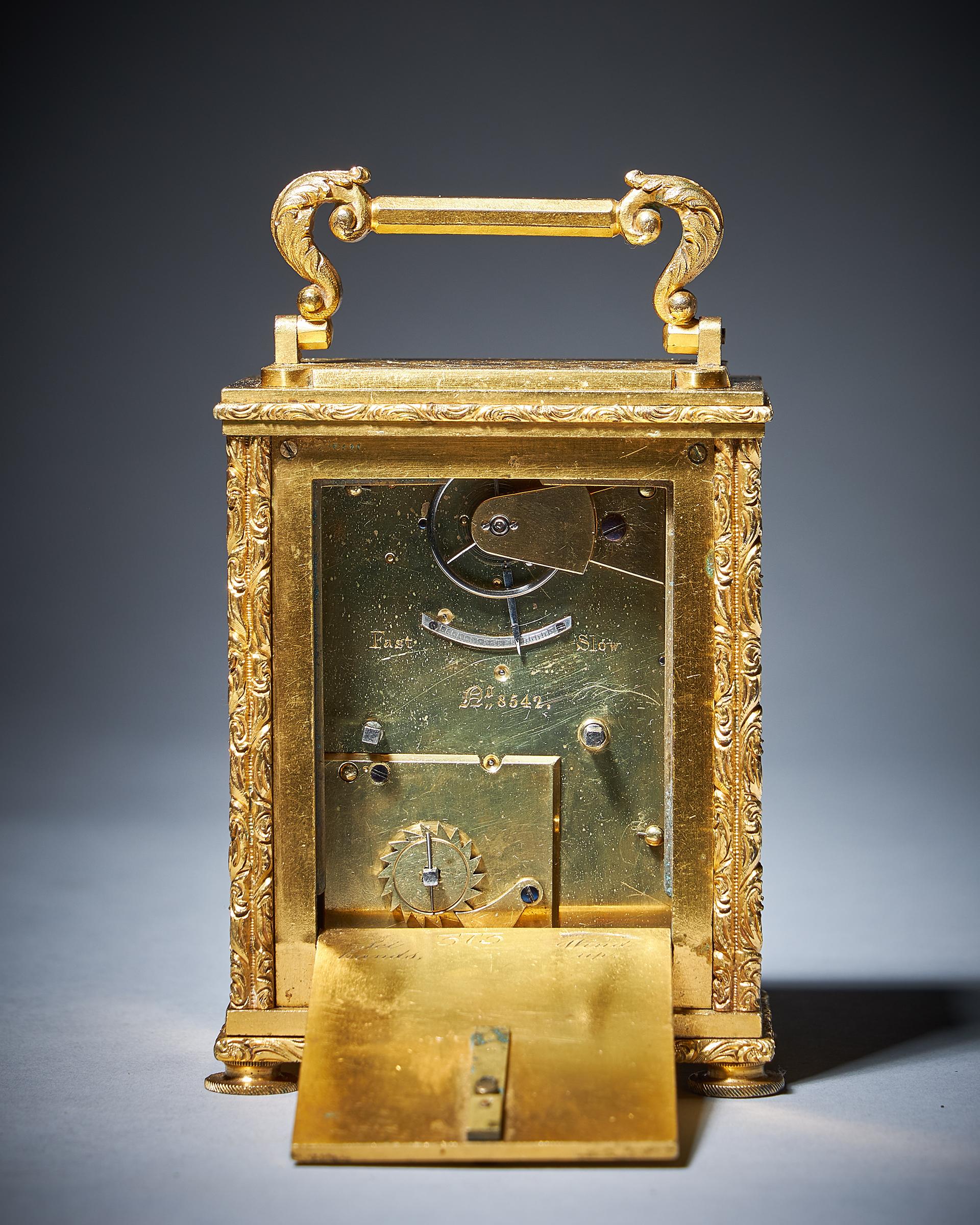 Very Rare English Carriage Clock Signed Brockbank & Atkins London 4