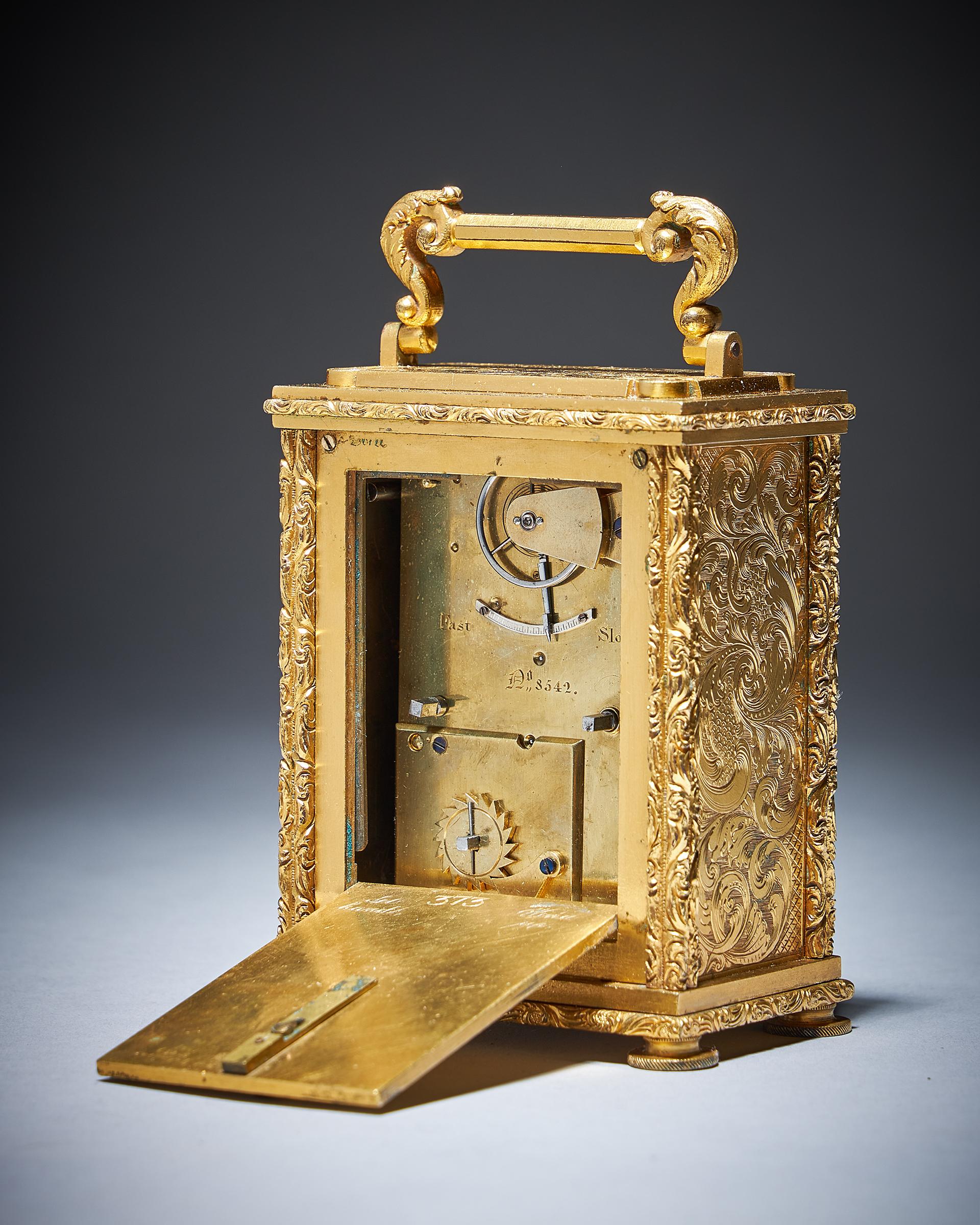 Very Rare English Carriage Clock Signed Brockbank & Atkins London 5