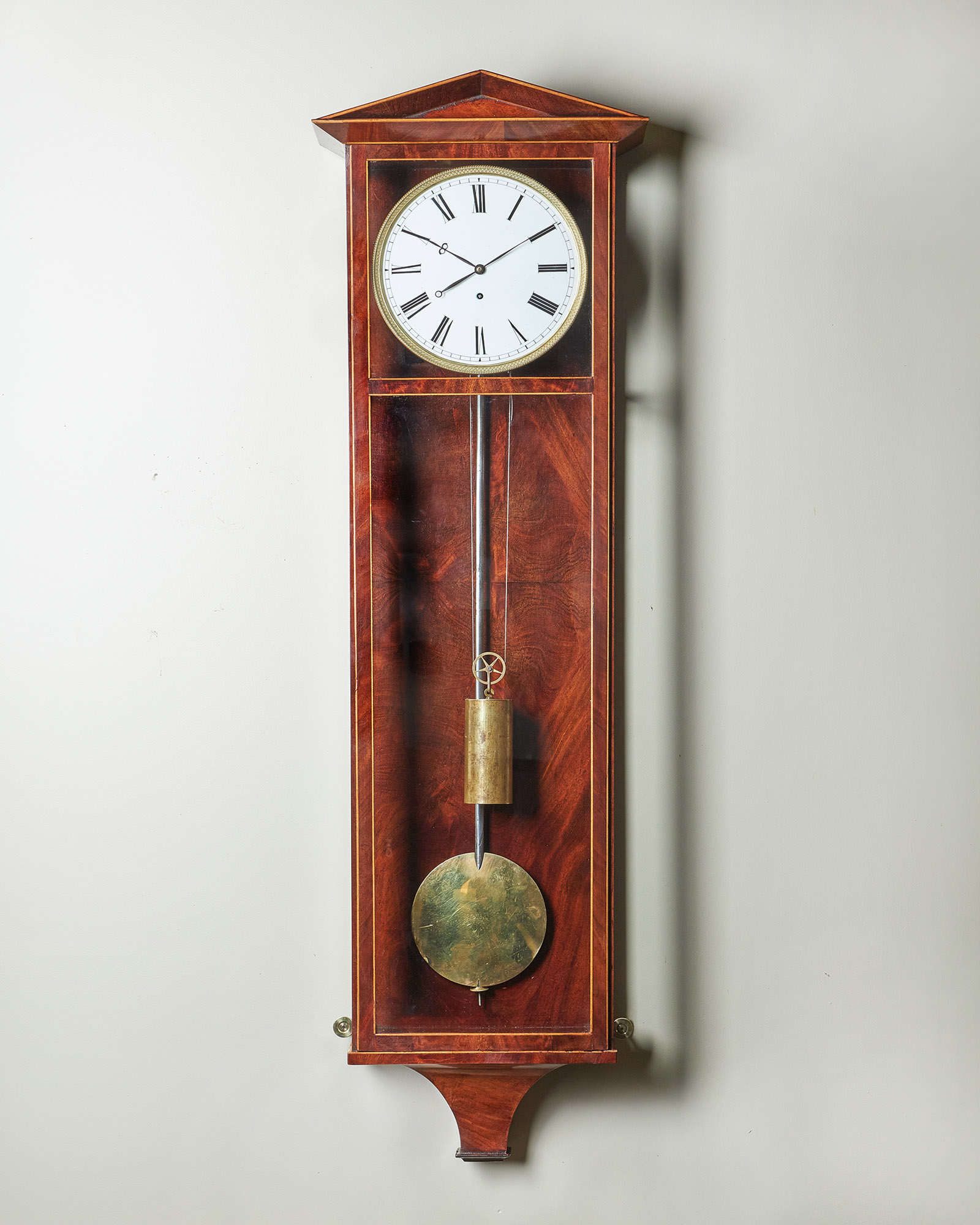 Fine Eight Day 19th Century Architectural Vienna Biedermeier Regulator Clock 1