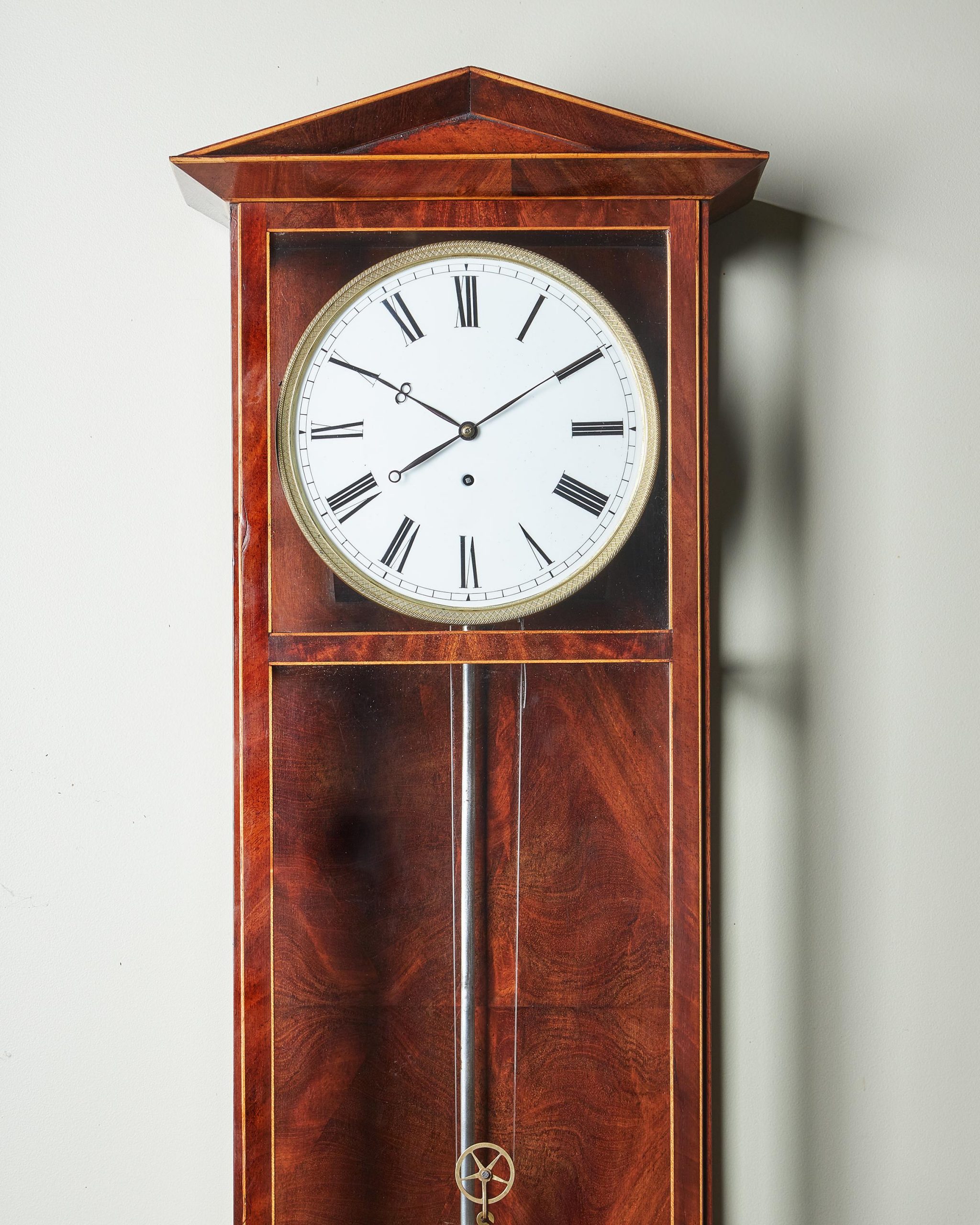 Fine Eight Day 19th Century Architectural Vienna Biedermeier Regulator Clock 3