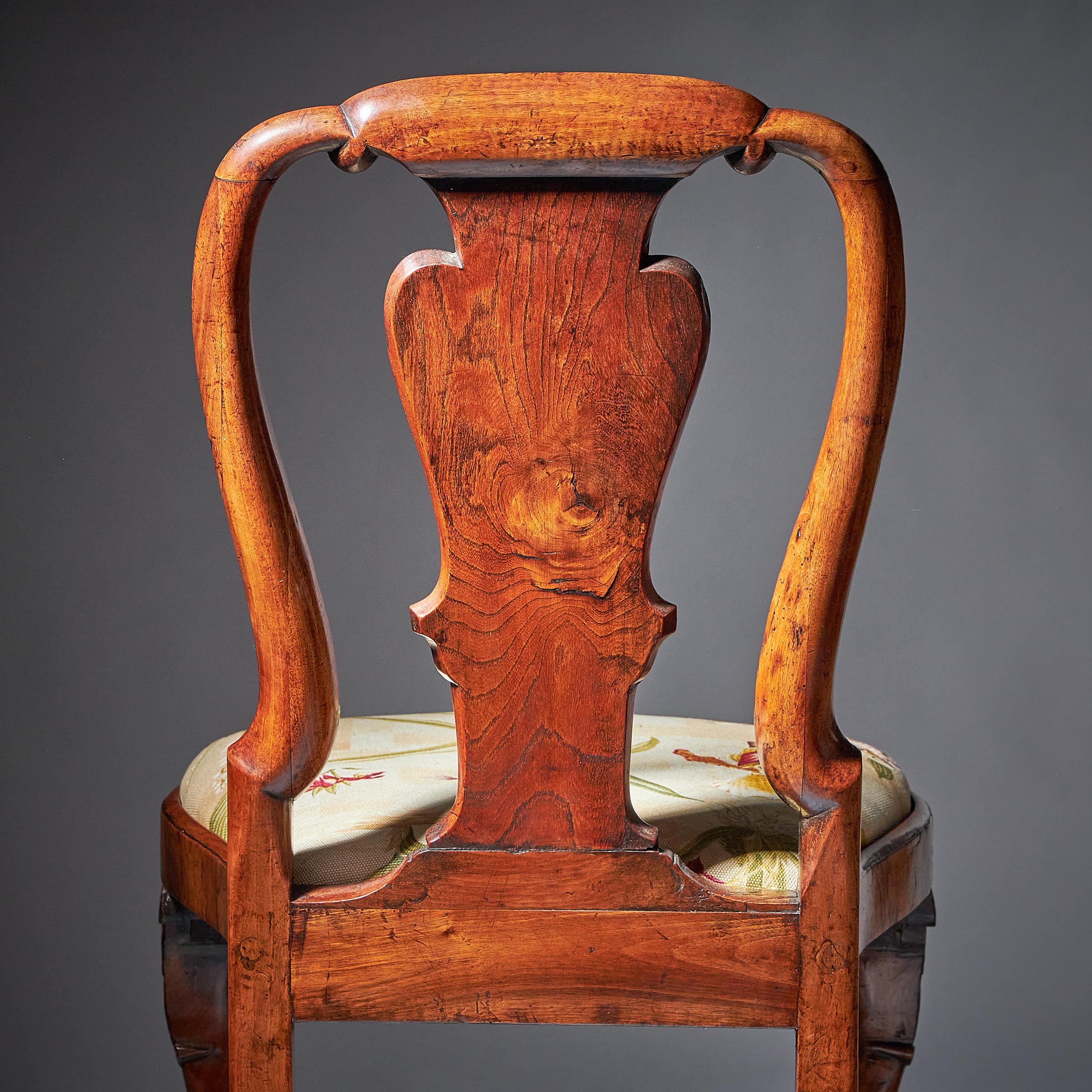 Pair of 18th Century George I Carved Walnut Chairs 6