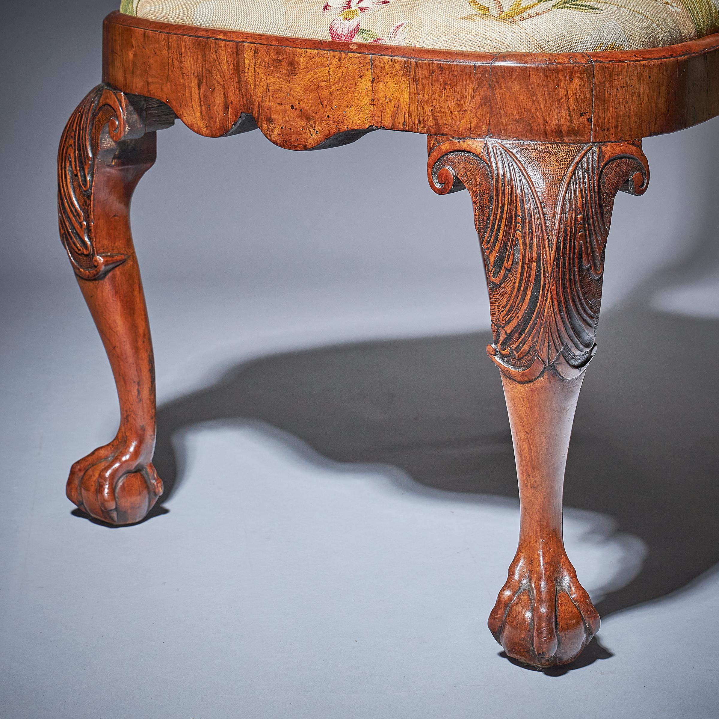 Pair of 18th Century George I Carved Walnut Chairs 8