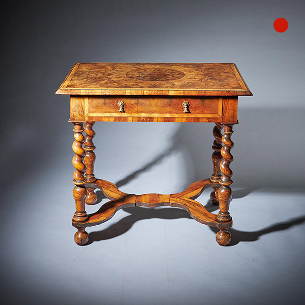 17th Century William and Mary Olive Oyster Table, Circa 1680-1700