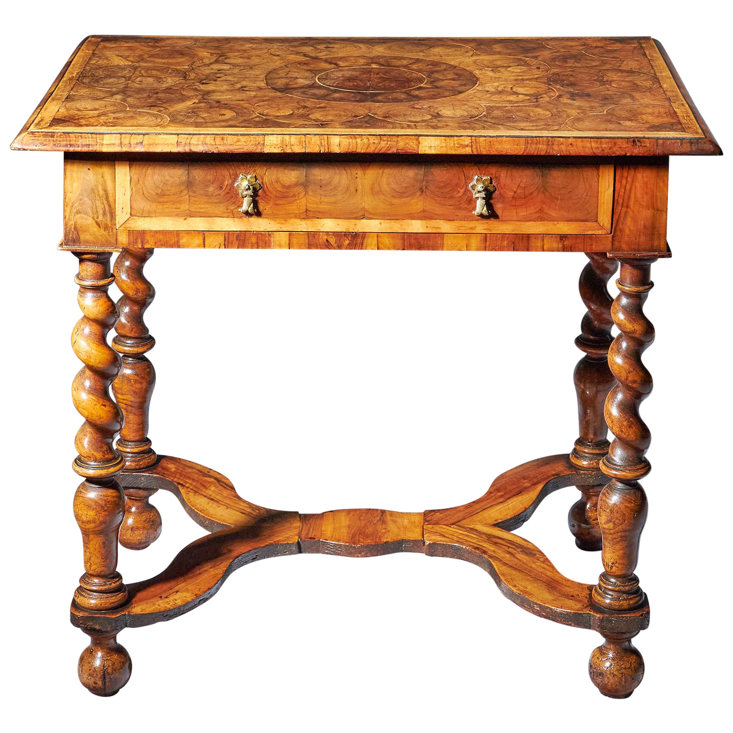 17th Century William and Mary Olive Oyster Table, Circa 1680-1700 1