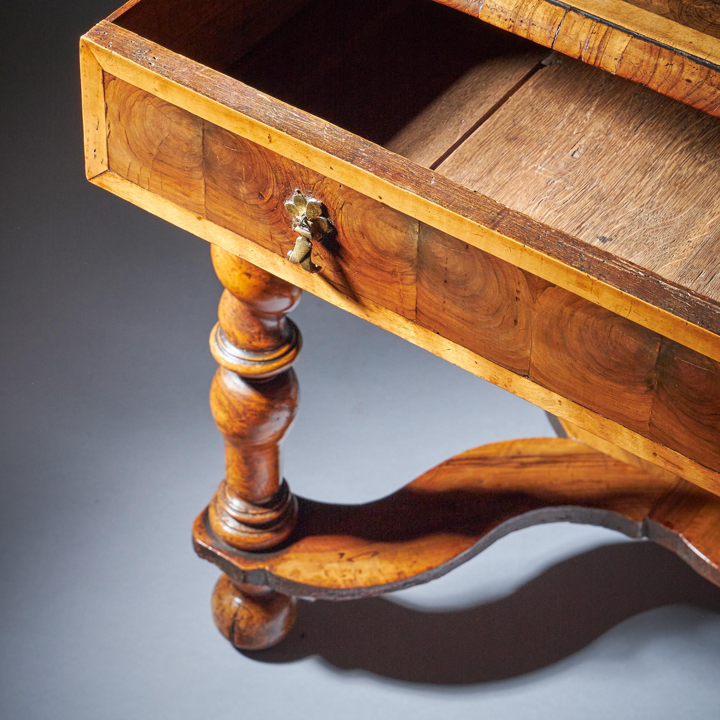 17th Century William and Mary Olive Oyster Table, Circa 1680-1700 17