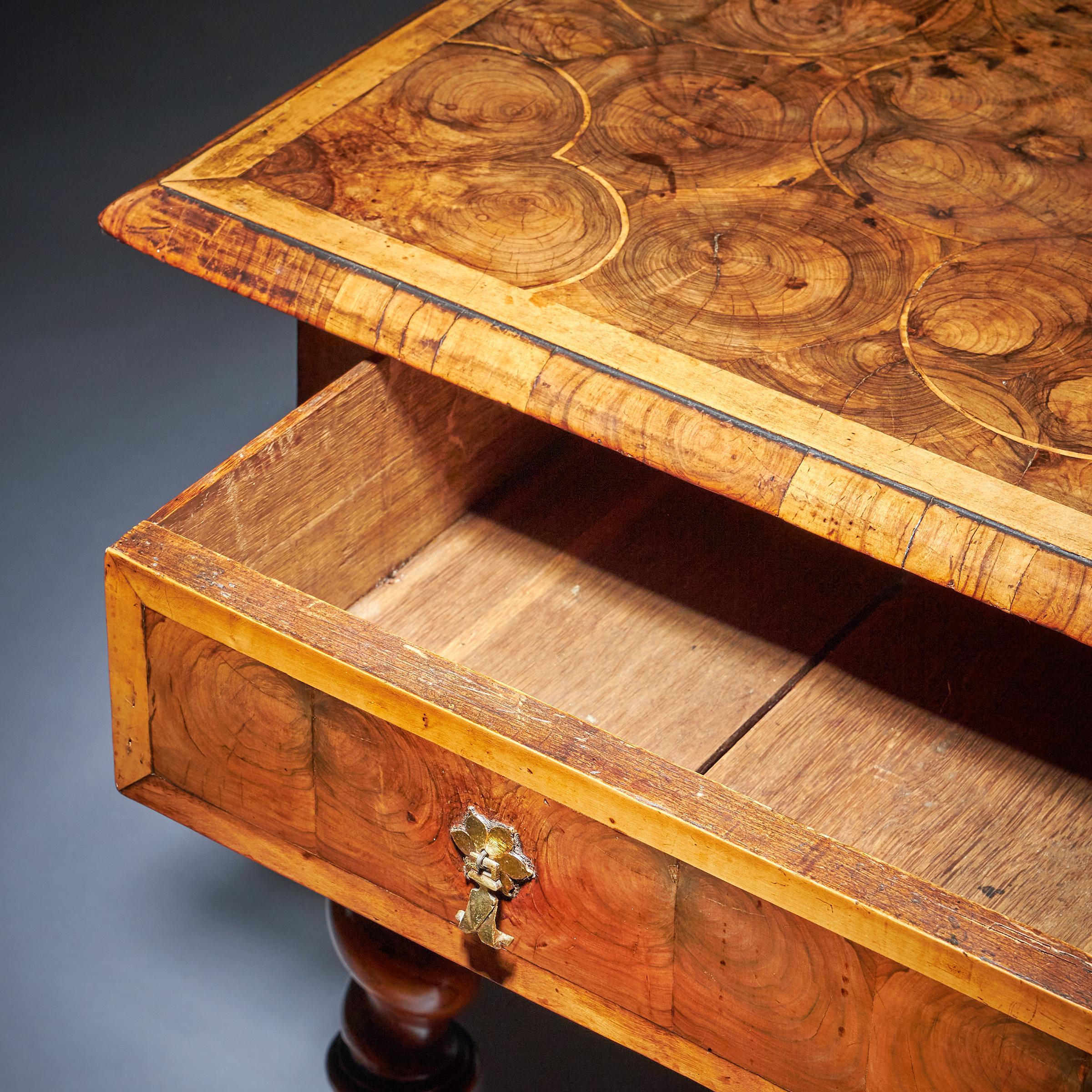 17th Century William and Mary Olive Oyster Table, Circa 1680-1700 18