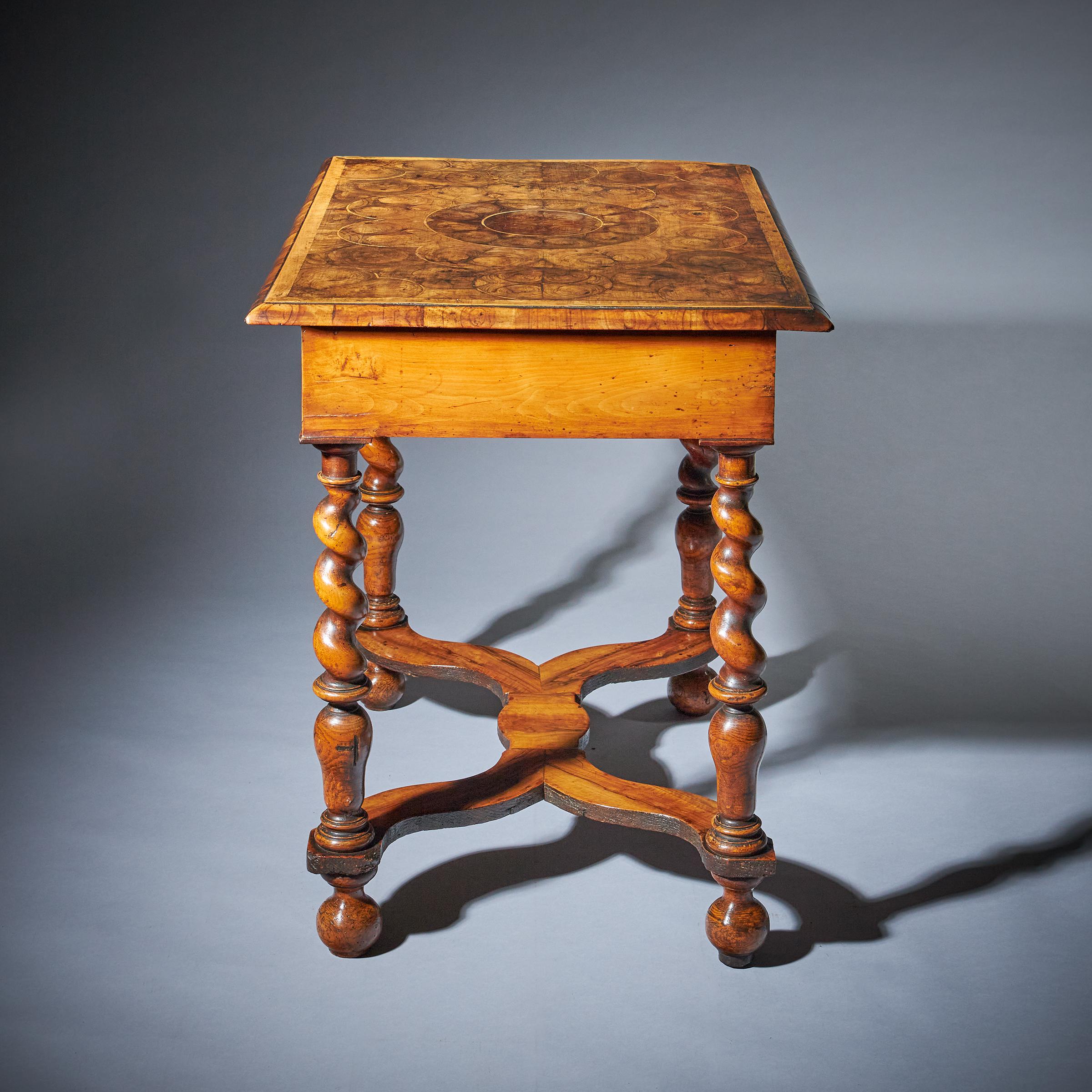 17th Century William and Mary Olive Oyster Table, Circa 1680-1700 3