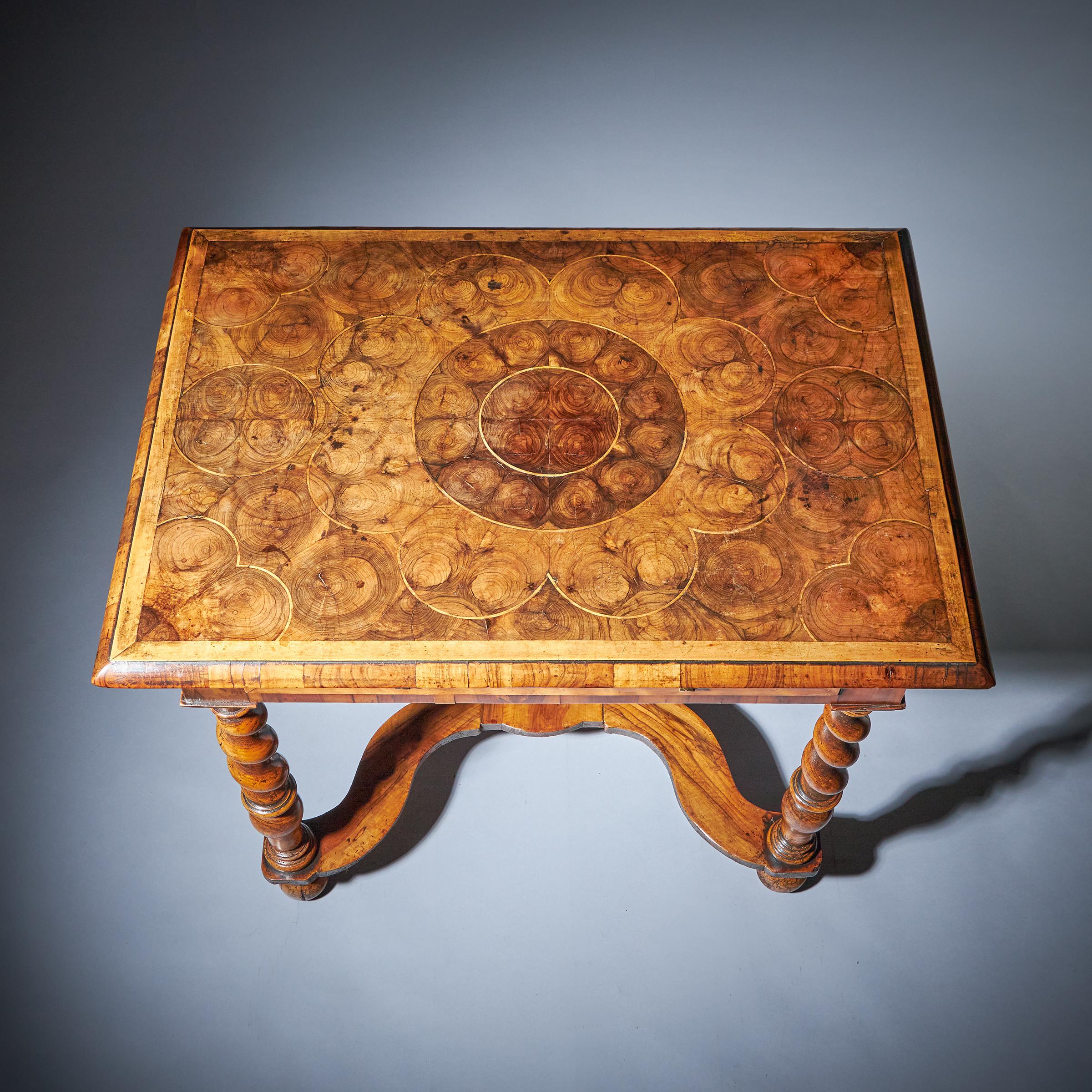 17th Century William and Mary Olive Oyster Table, Circa 1680-1700 5