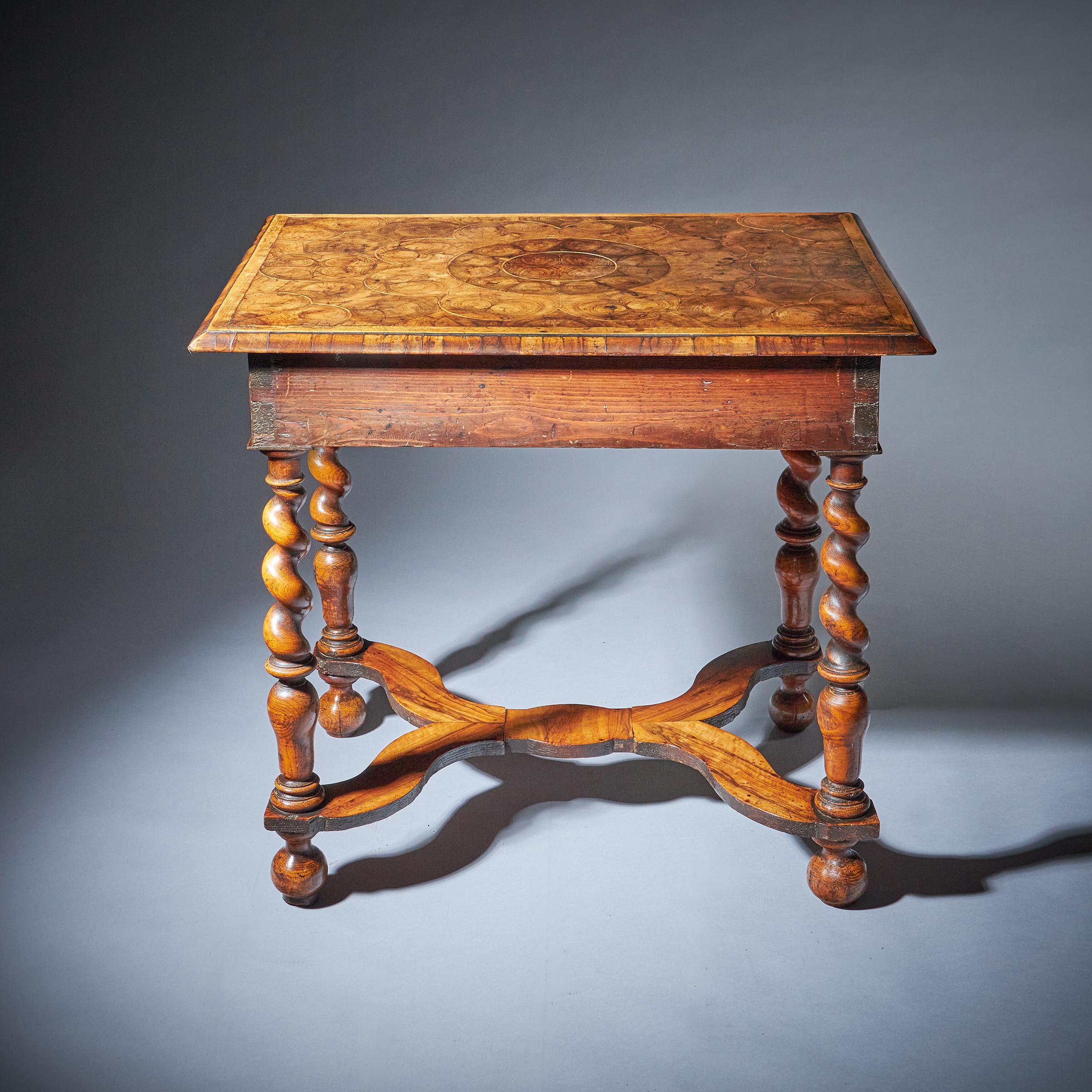 17th Century William and Mary Olive Oyster Table, Circa 1680-1700 8