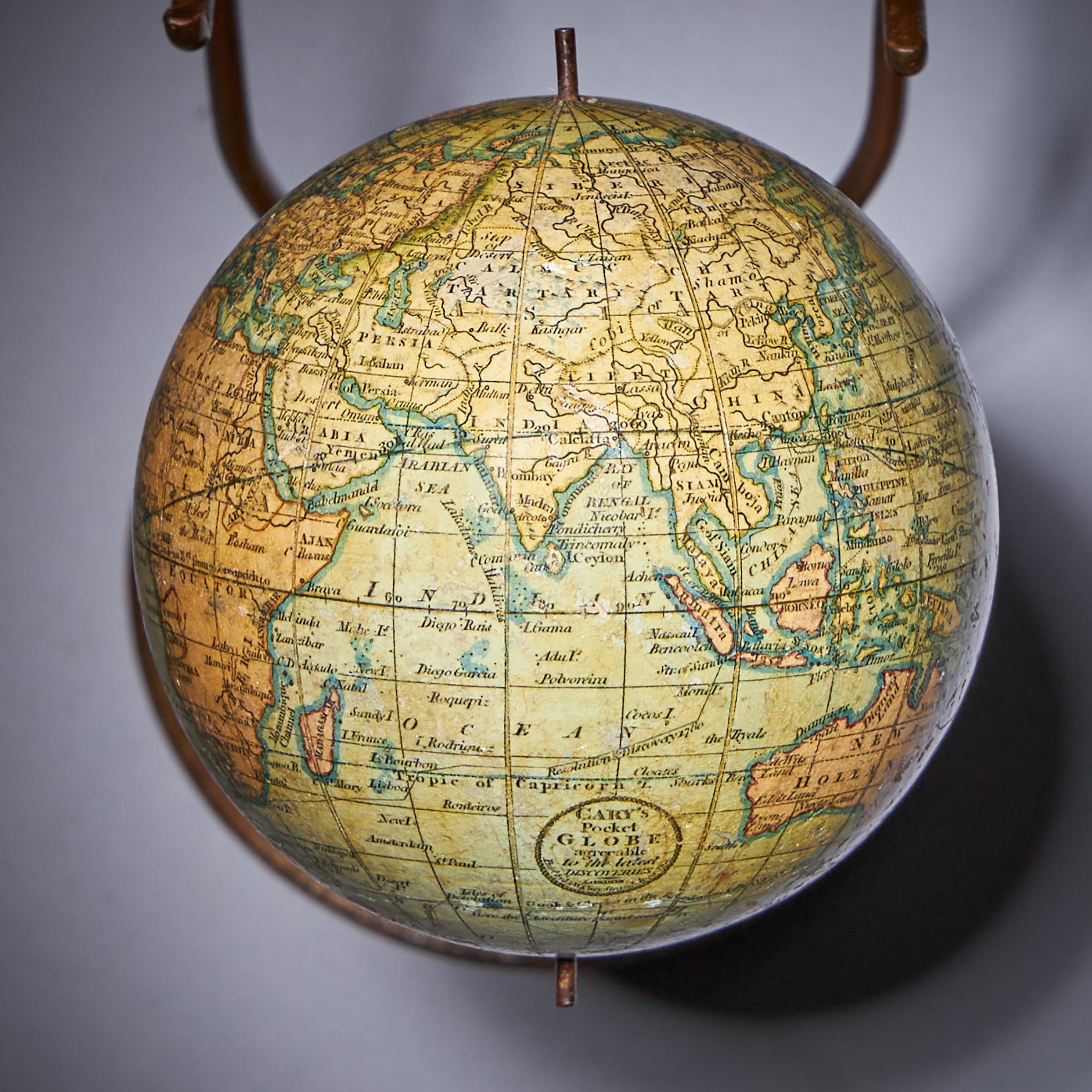 18th Century George III Terrestrial Pocket Globe by Cary, Dated 1791 3