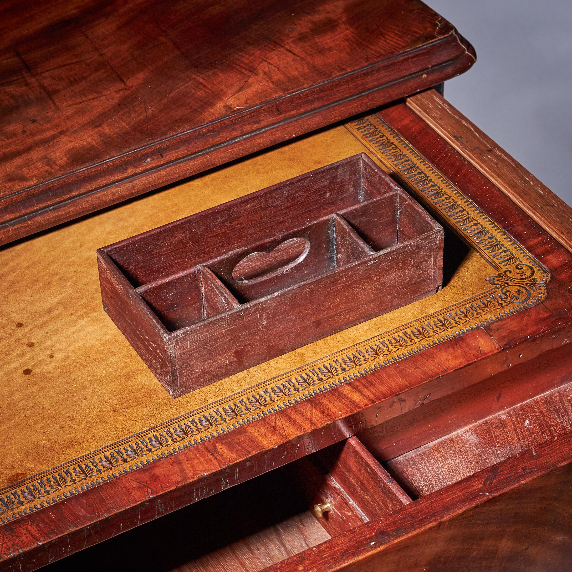 A George II Irish Mahogany Secretaire Kneehole Bookcase Att. C. Hearn 9