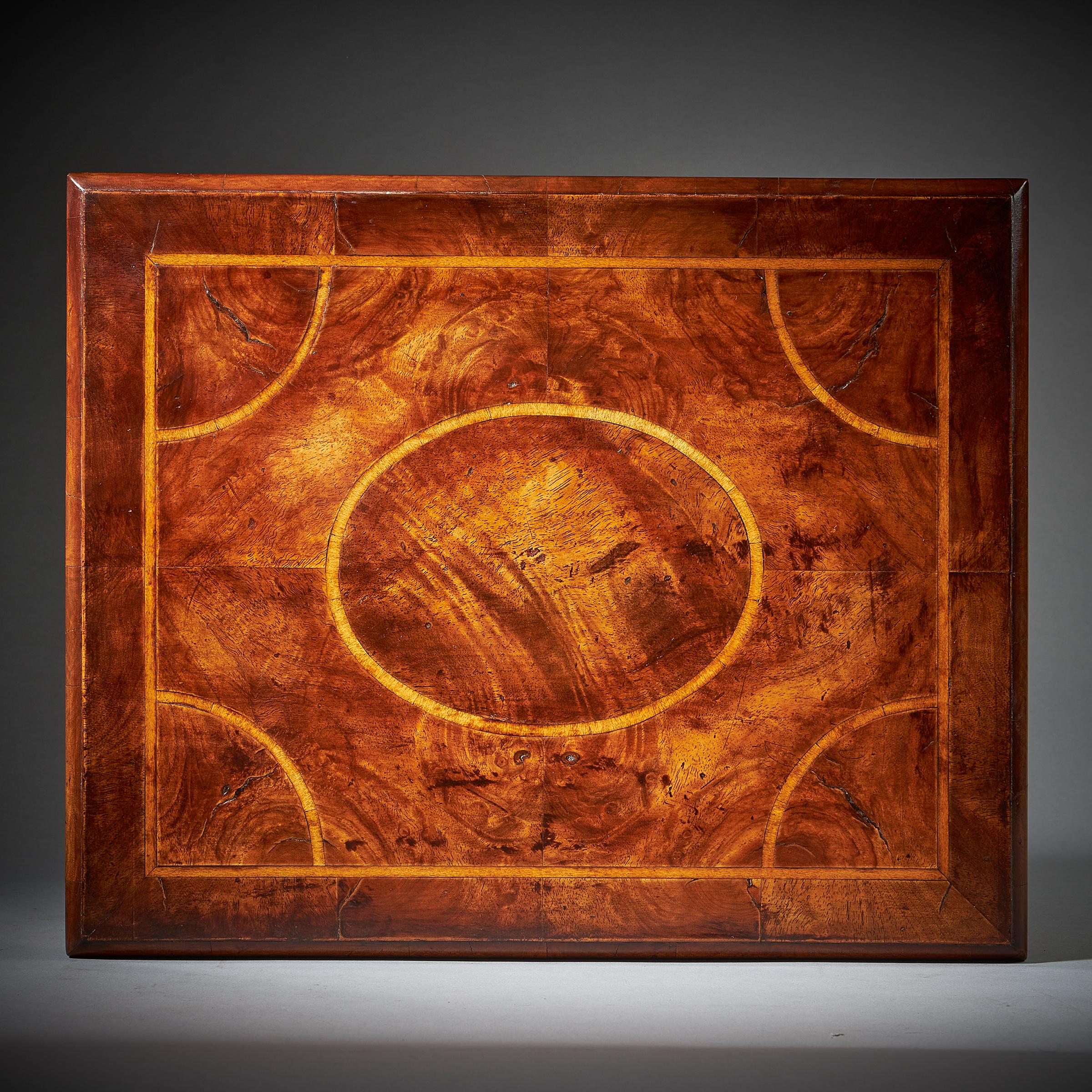 A Rare Figured Walnut Queen Anne - George I Lace Box, circa 1700-1720. 7