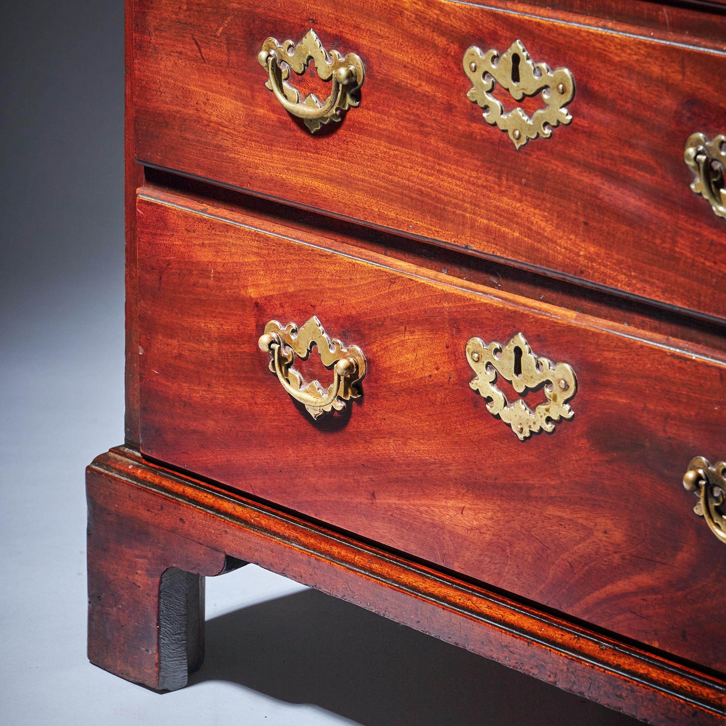 Compact George II Mahogany Chest with Brushing Slide, Circa 1740 13