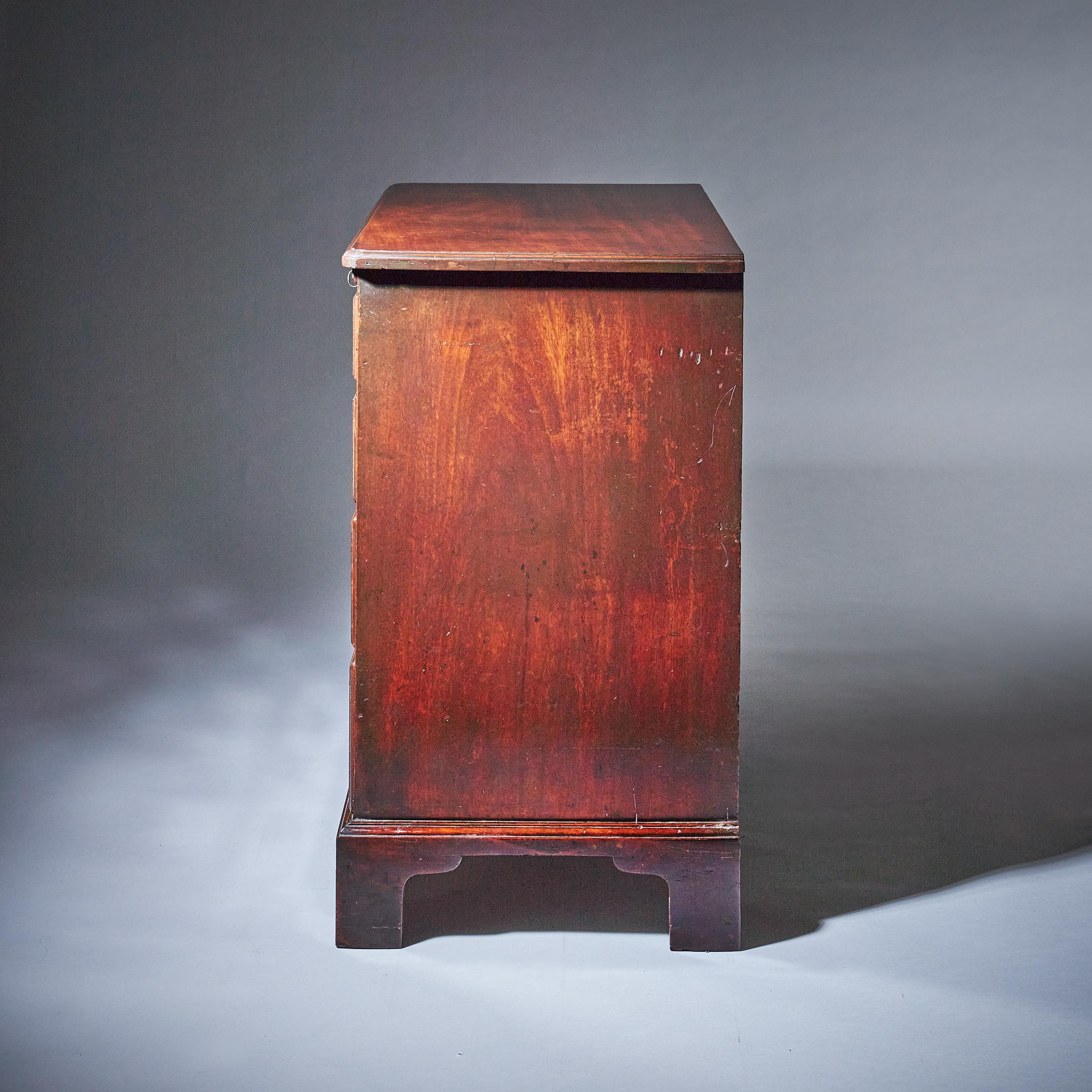 Compact George II Mahogany Chest with Brushing Slide, Circa 1740 5