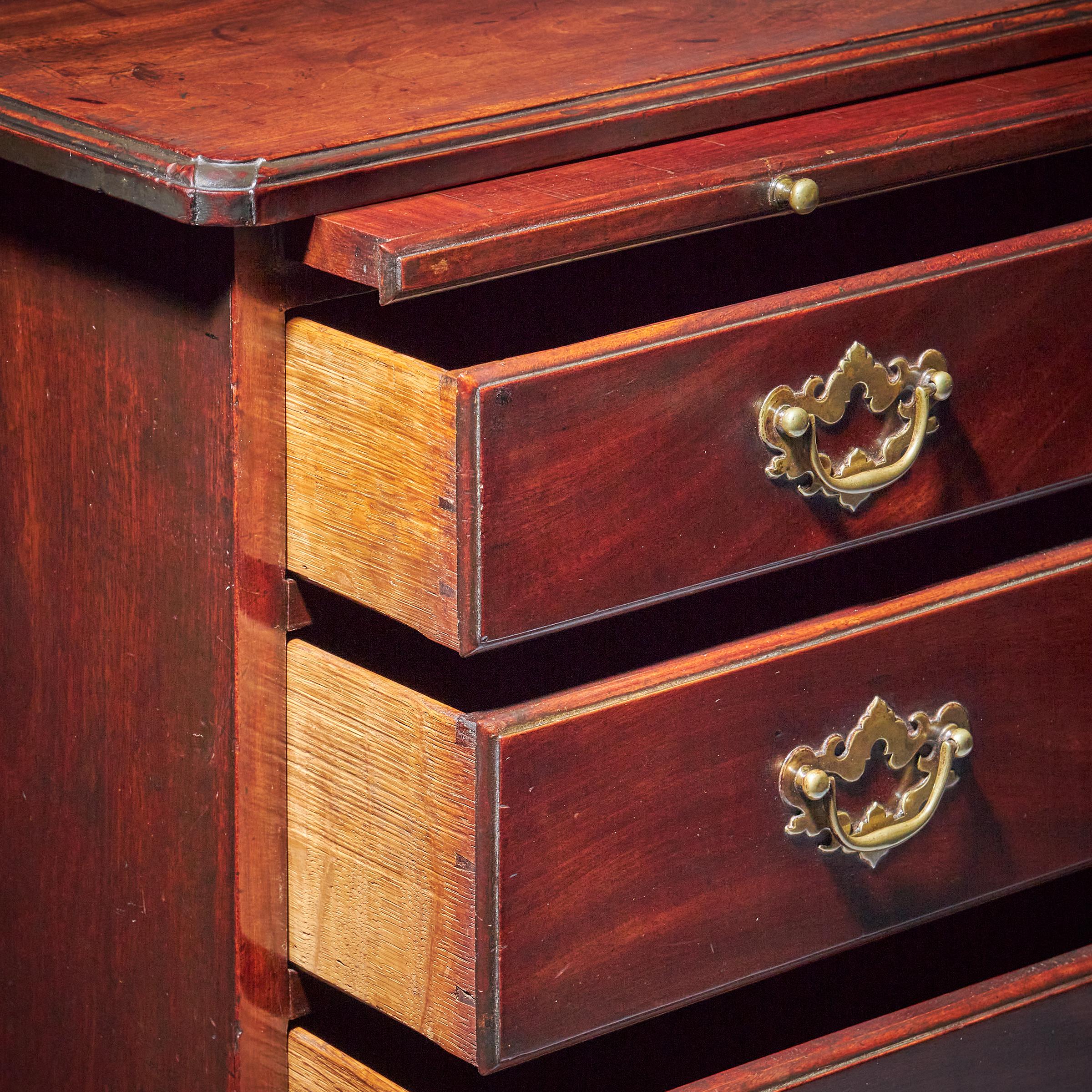 Compact George II Mahogany Chest with Brushing Slide, Circa 1740 8