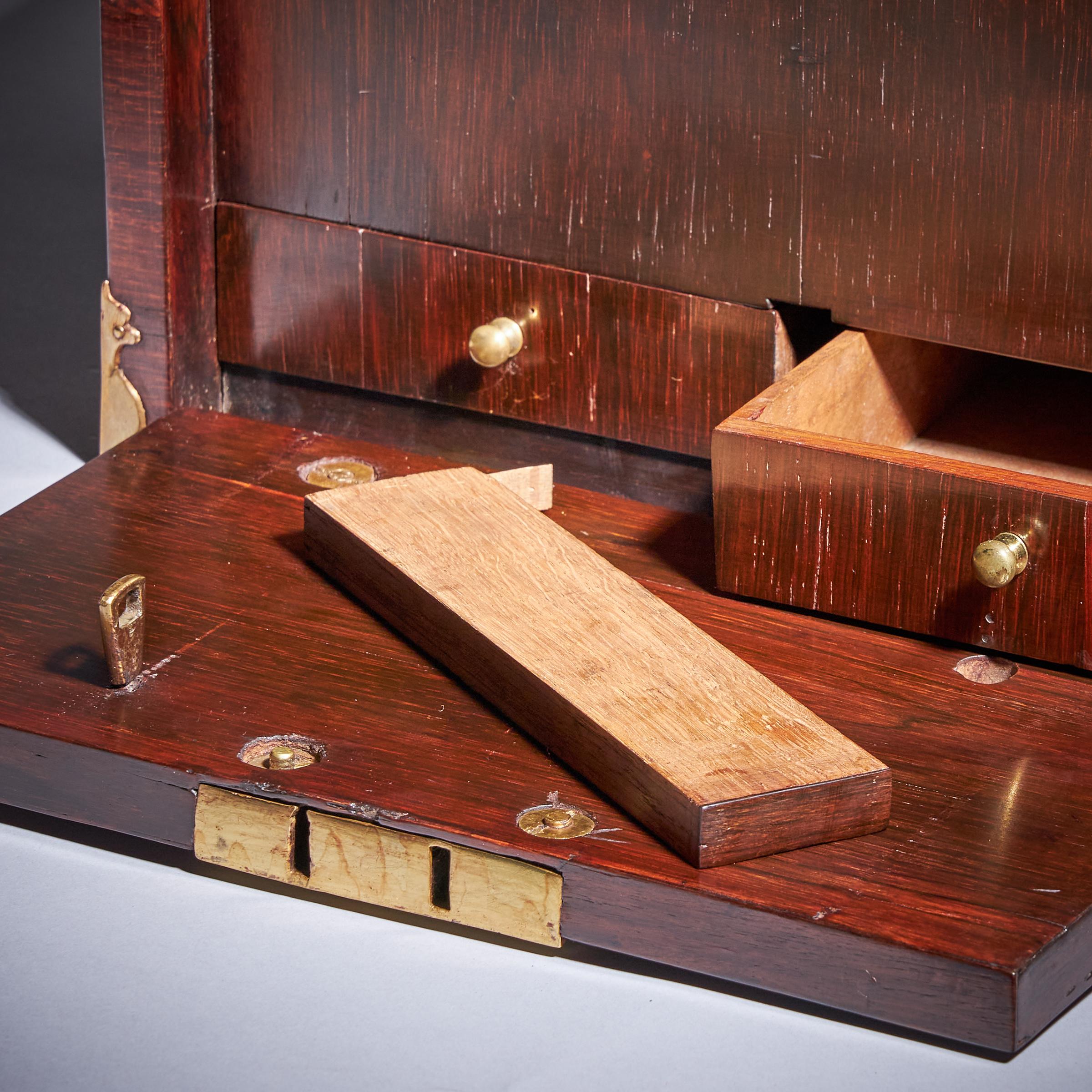 17th C. Diminutive William and Mary Kingwood Strongbox or Coffre Fort, C. 1690. 8