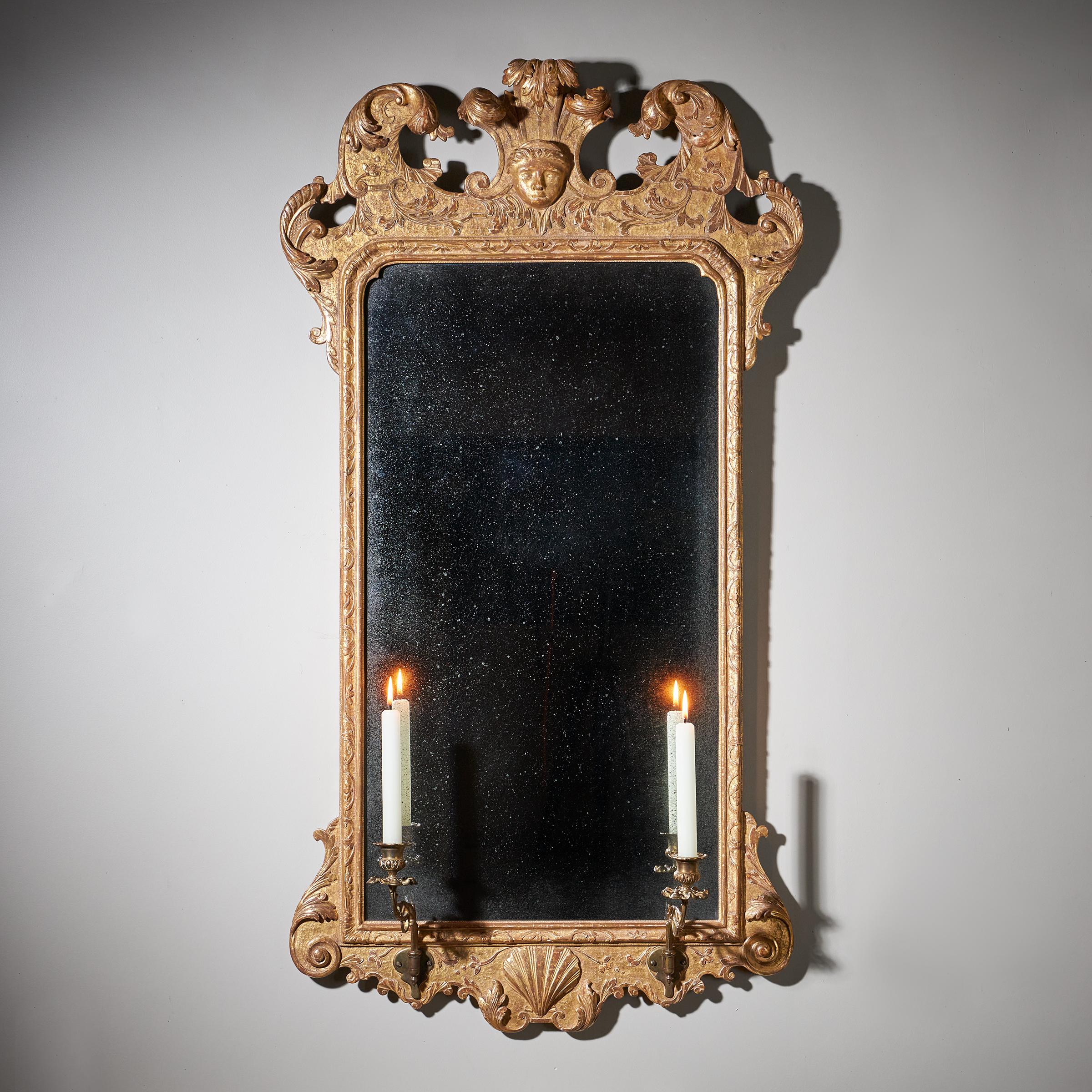 Fine 18th Century George I Gilt Gesso Pier or Console Mirror, Manner of Belchier 1