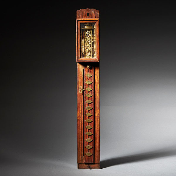 Late Edo Period 19th Century Japanese Pillar Clock, Shaku-Dokei, C. 1820