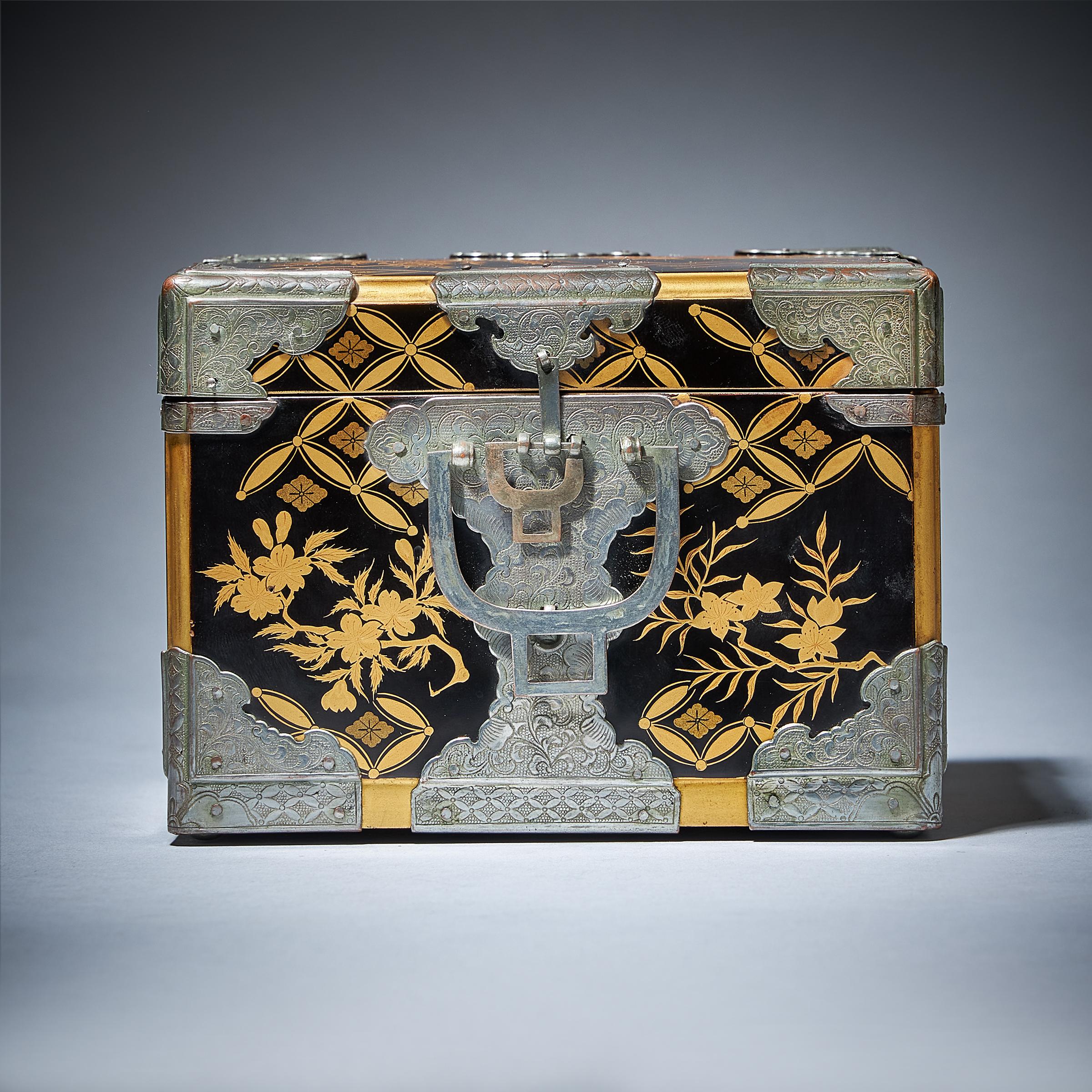 Miniature Hasamibako Travelling Chest Edo Period Late 18th Early 19th century 2