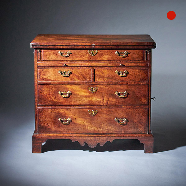 Unique 18th Century George II ‘Dummy’ Fronted Mahogany Bachelors Chest
