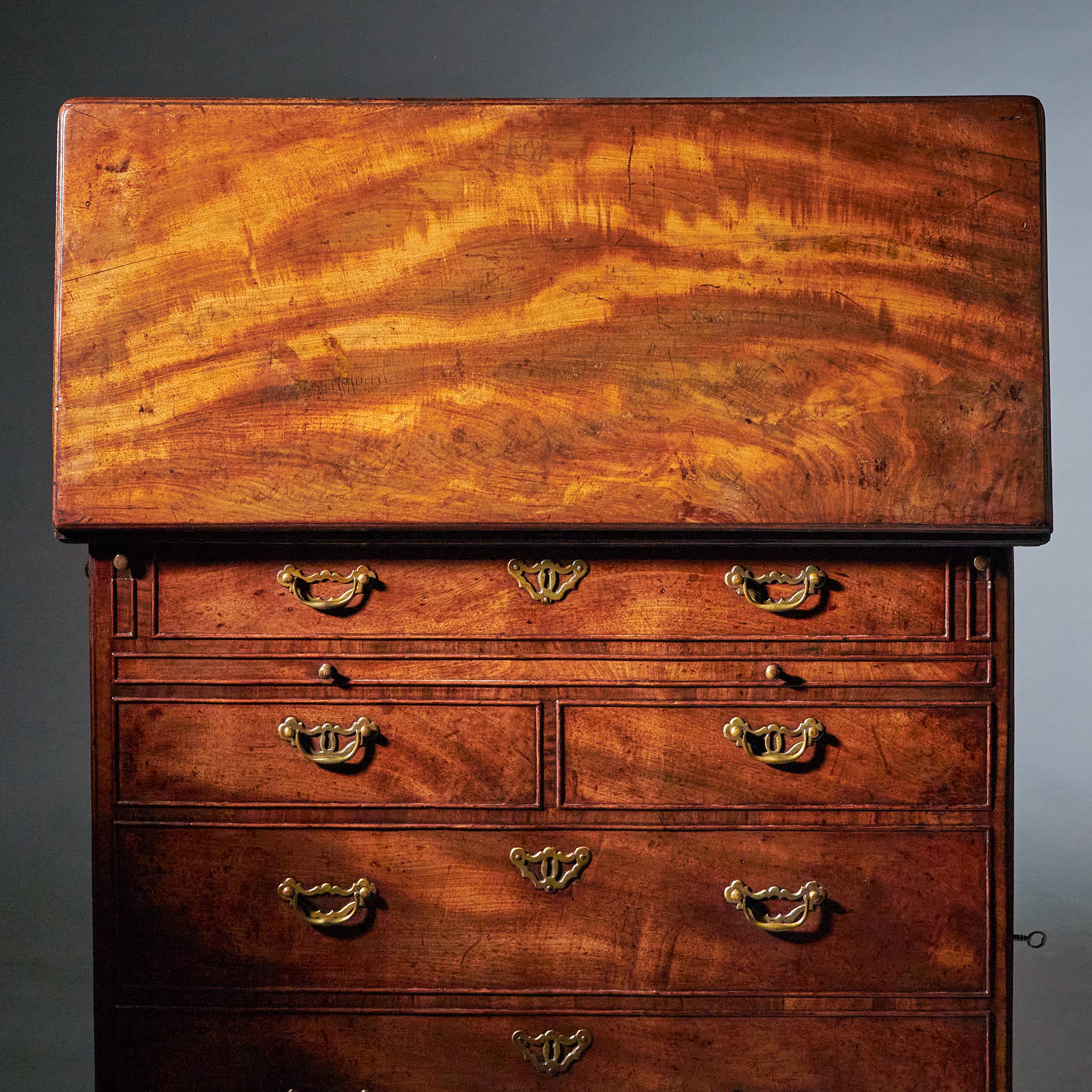 Unique 18th Century George II 'Dummy' Fronted Mahogany Bachelors Chest 15