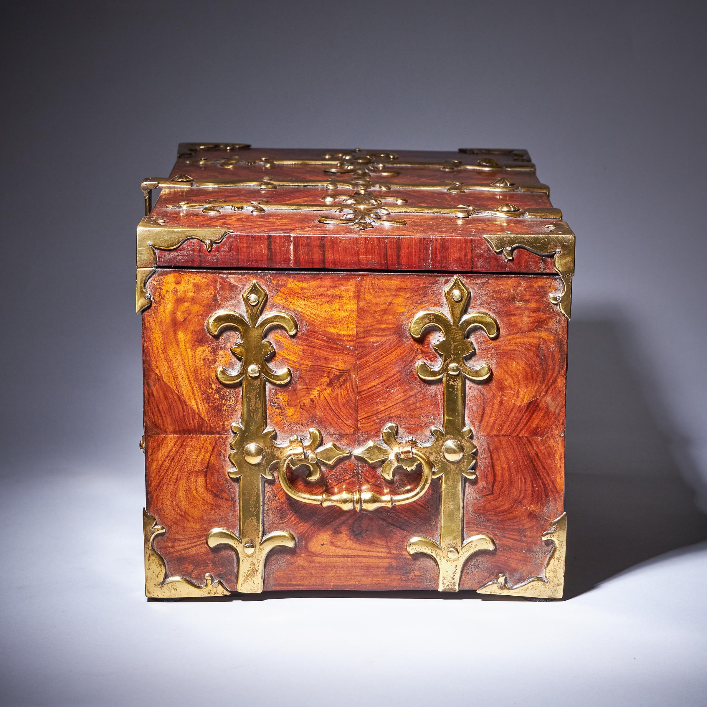 17th-Century Diminutive William and Mary Kingwood Strongbox or Coffre Fort, C. 1690. 5