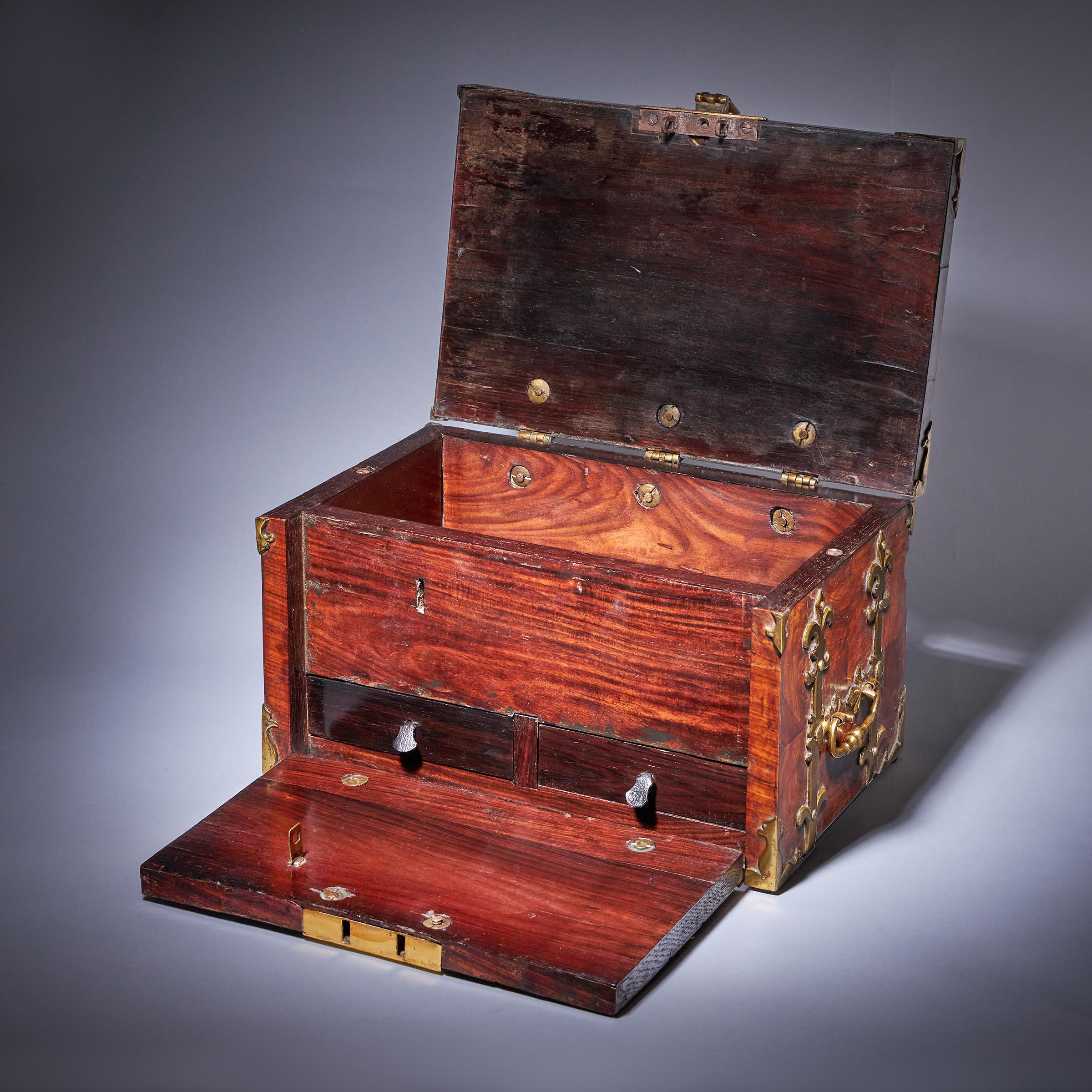 17th-Century Diminutive William and Mary Kingwood Strongbox or Coffre Fort, C. 1690. 7