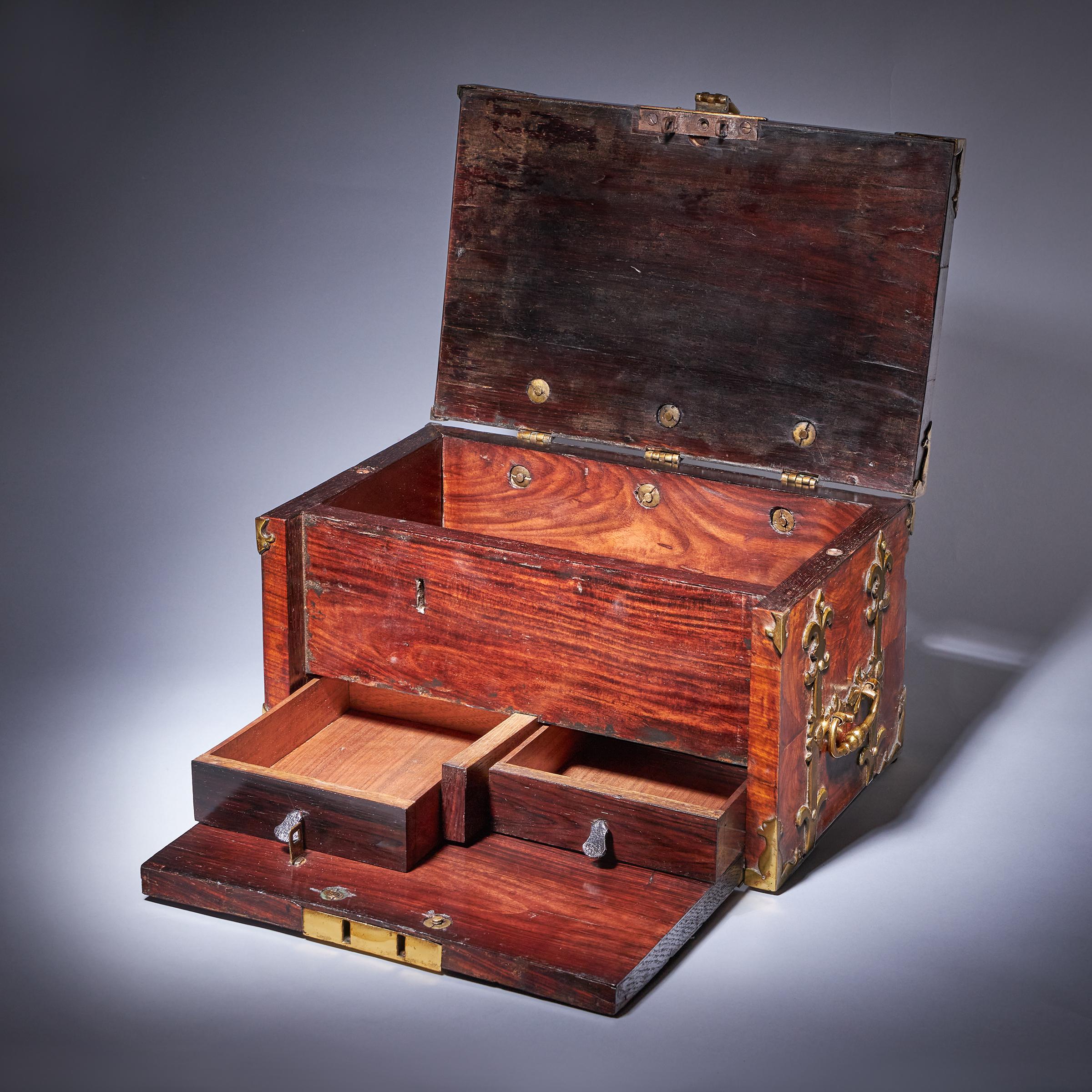 17th-Century Diminutive William and Mary Kingwood Strongbox or Coffre Fort, C. 1690. 8