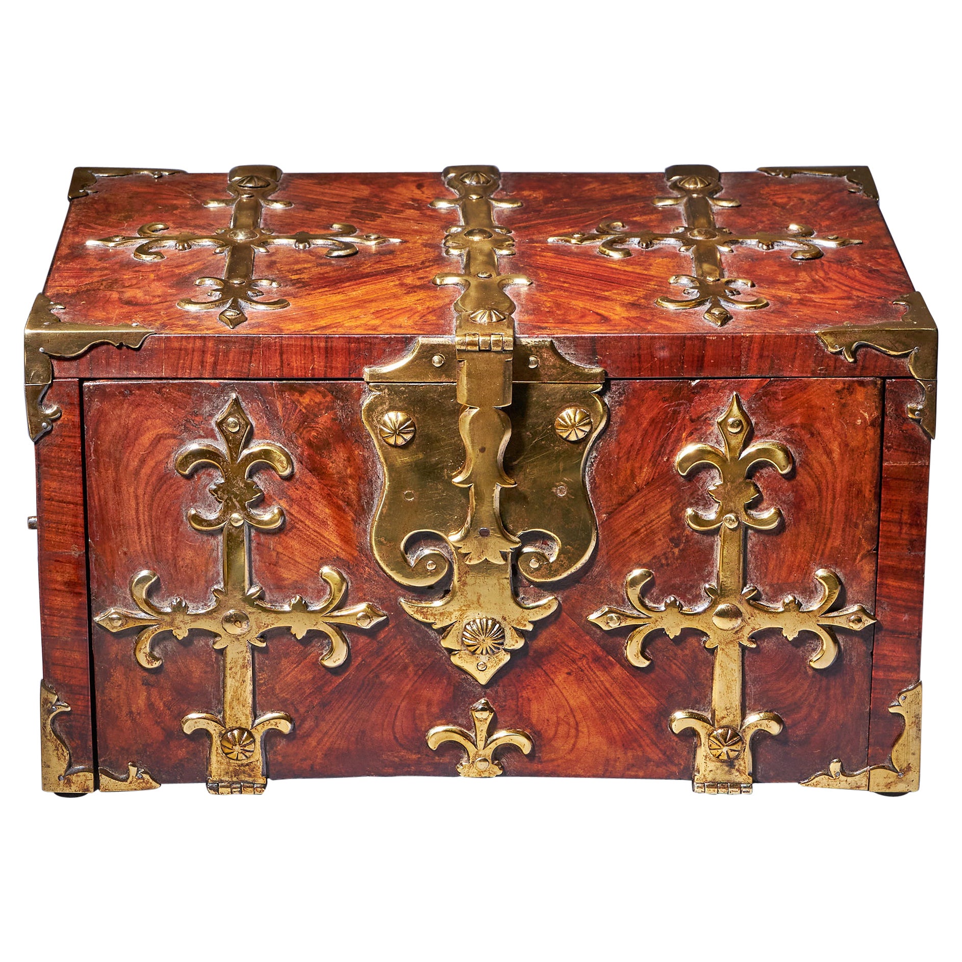 17th-Century Diminutive William and Mary Kingwood Strongbox or Coffre Fort, C. 1690. 9