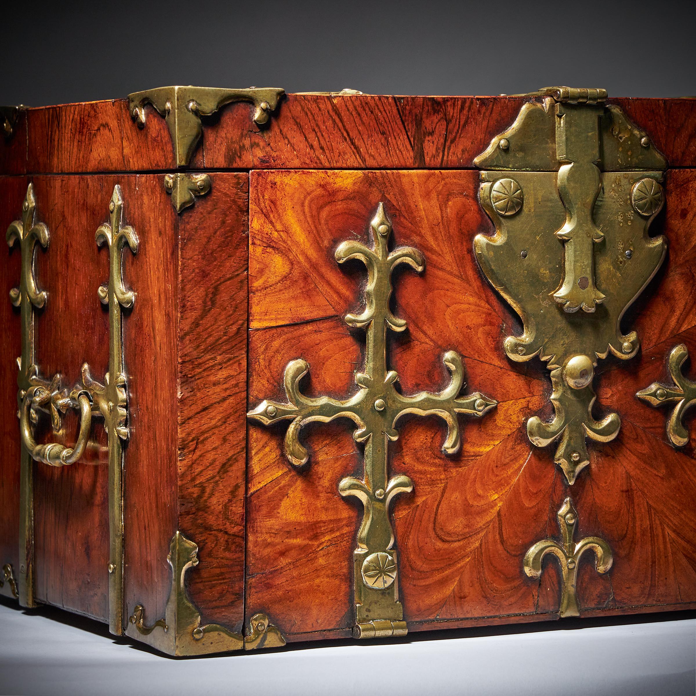 17th Century William and Mary Kingwood Strongbox or Coffre Fort c.1690 17
