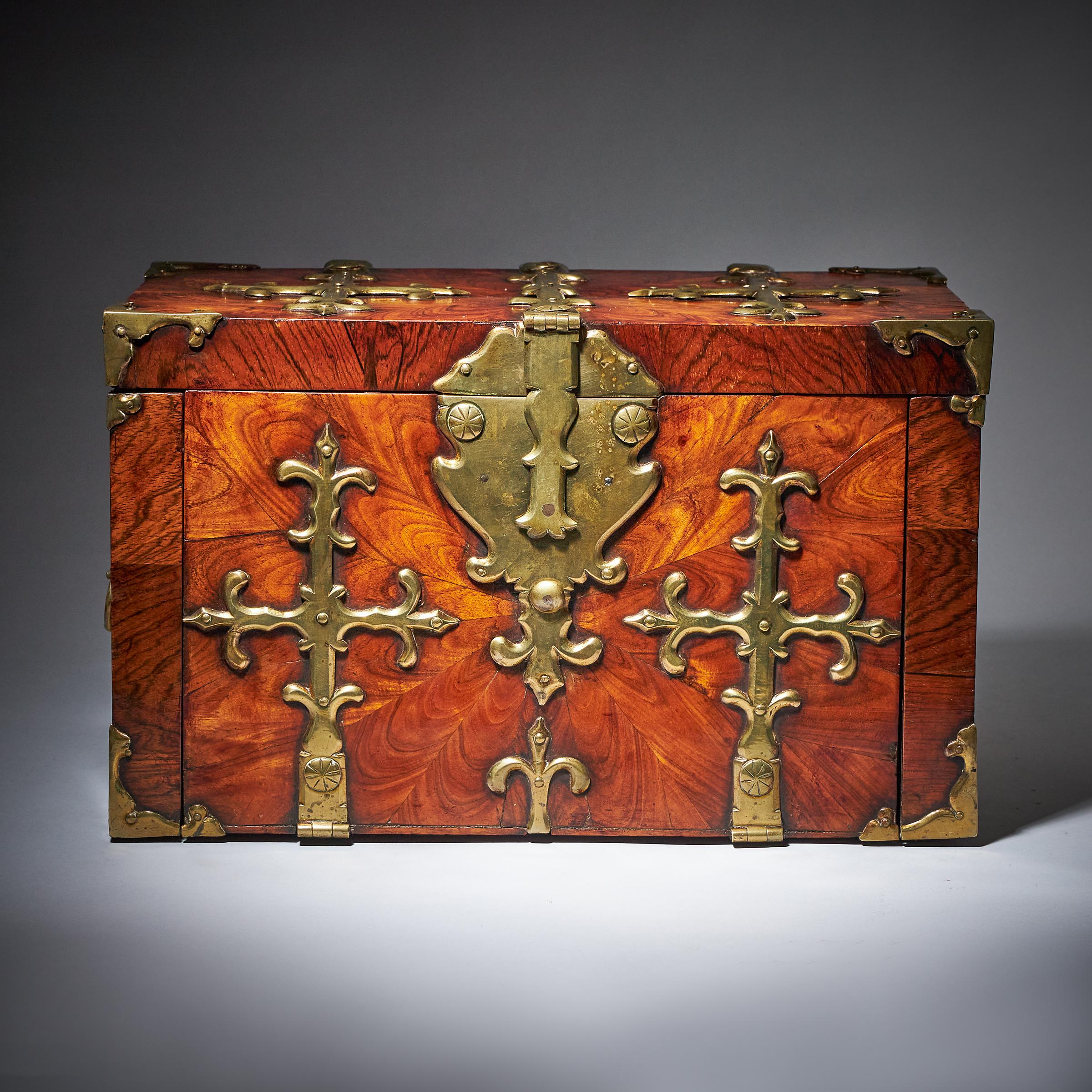 17th Century William and Mary Kingwood Strongbox or Coffre Fort c.1690 2