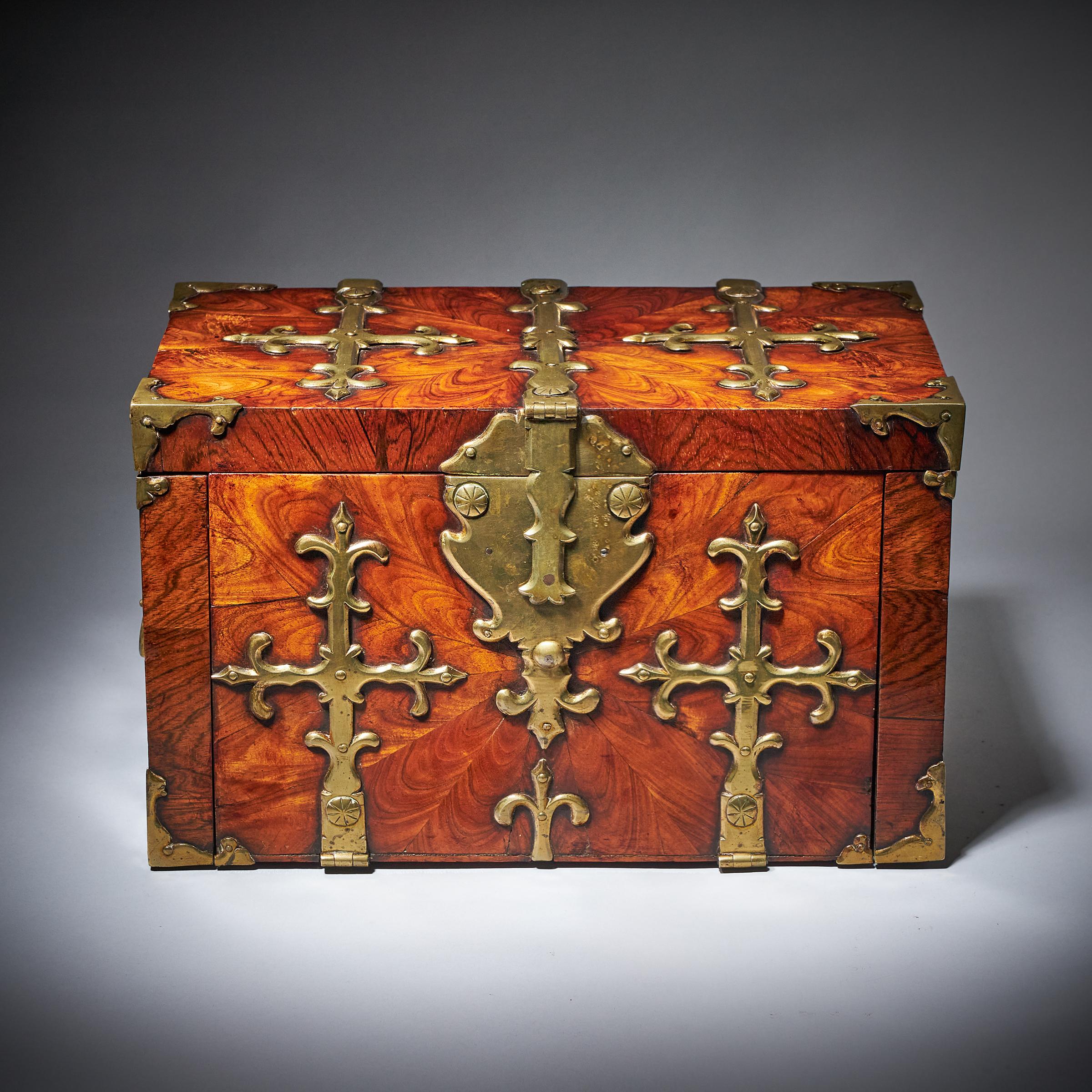 17th Century William and Mary Kingwood Strongbox or Coffre Fort c.1690 3
