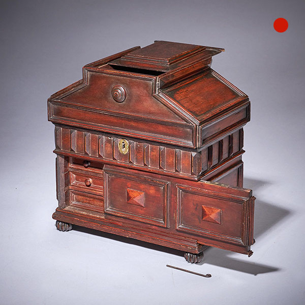 Elizabethan 16th Century Diminutive Cedar Wood Table Casket or Desk Box