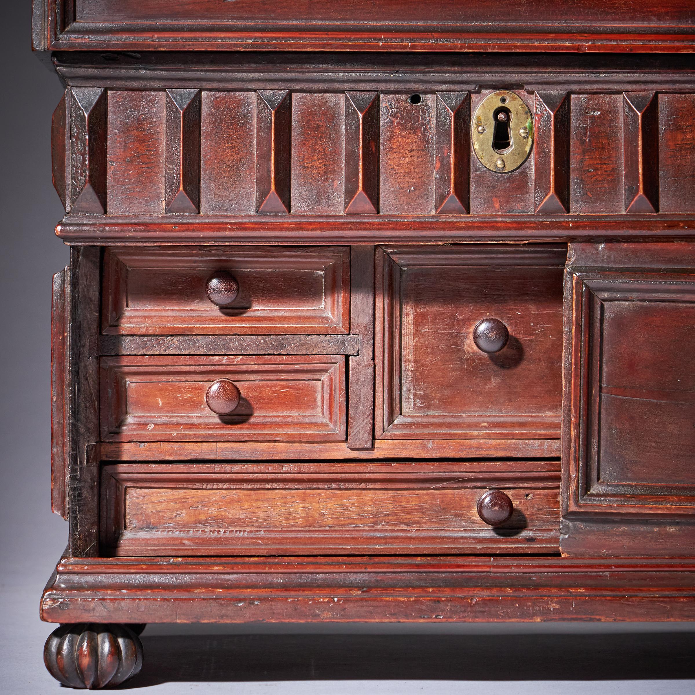 Elizabethan 16th Century Diminutive Cedar Wood Table Casket or Desk Box 9