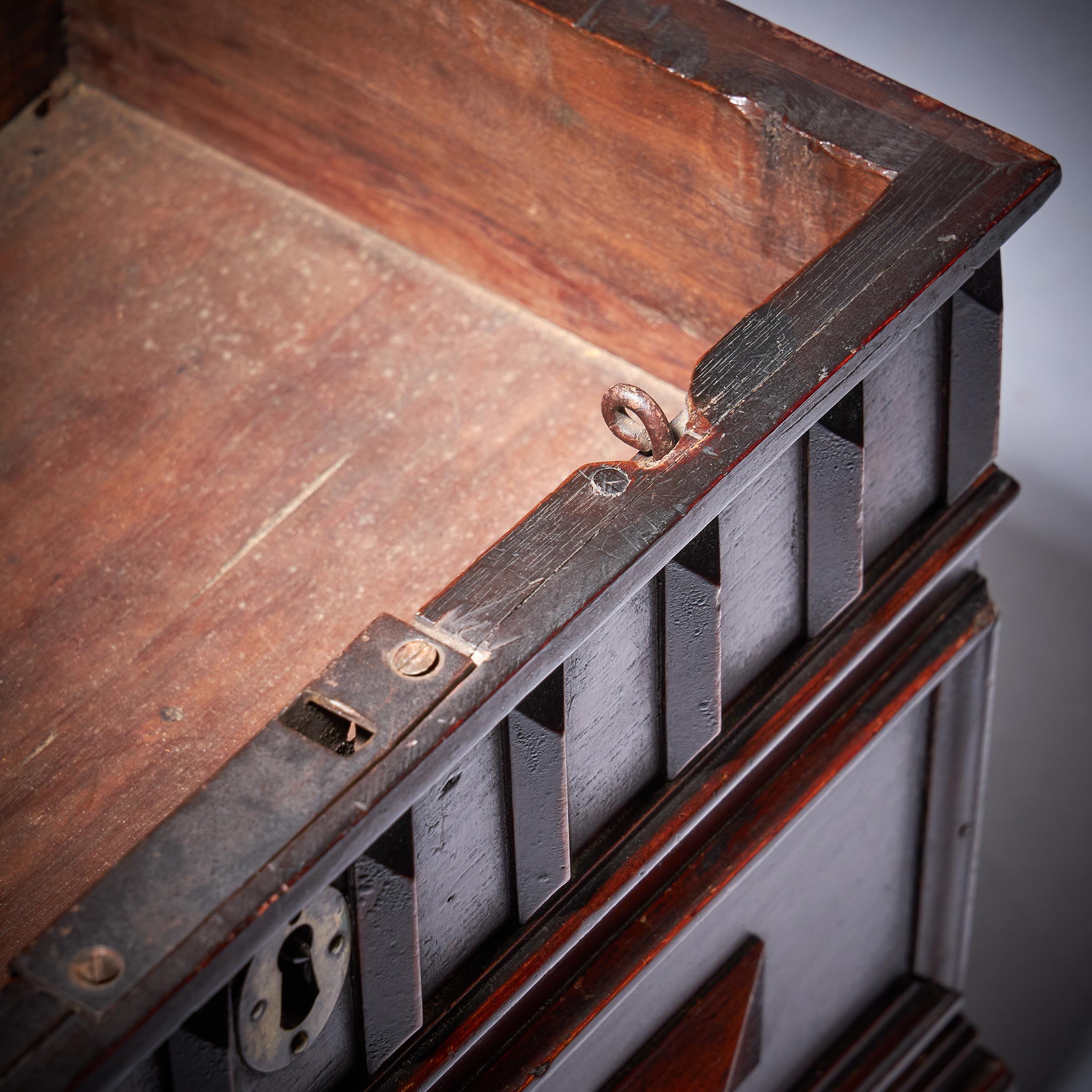 Elizabethan 16th Century Diminutive Cedar Wood Table Casket or Desk Box 11