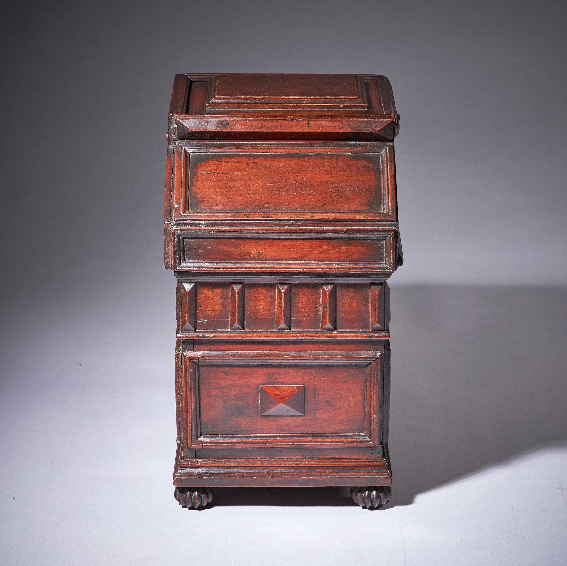 Elizabethan 16th Century Diminutive Cedar Wood Table Casket or Desk Box 5