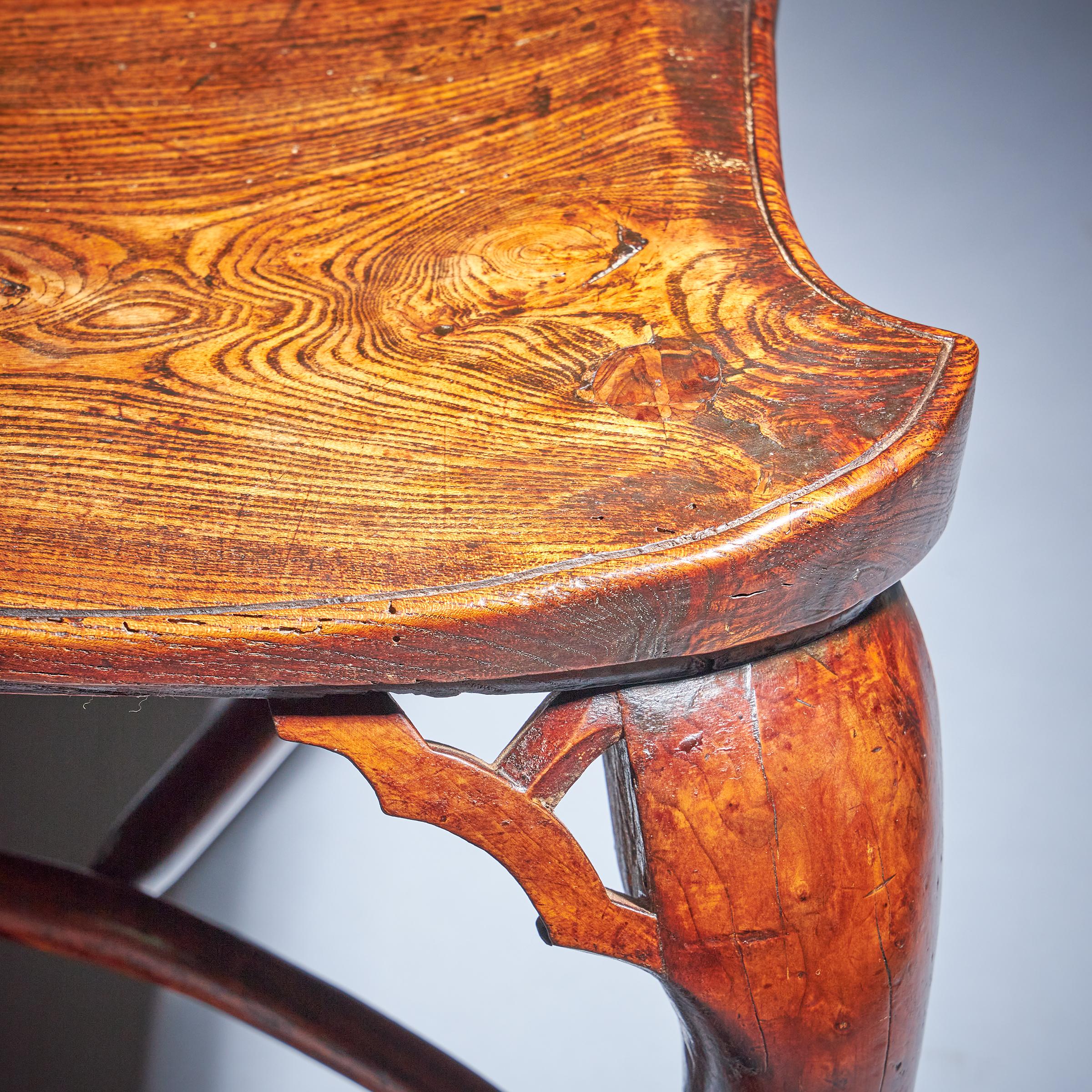 Pair of 18th Century George II Gothic Yew and Elm Windsor Armchairs, circa 1760 6