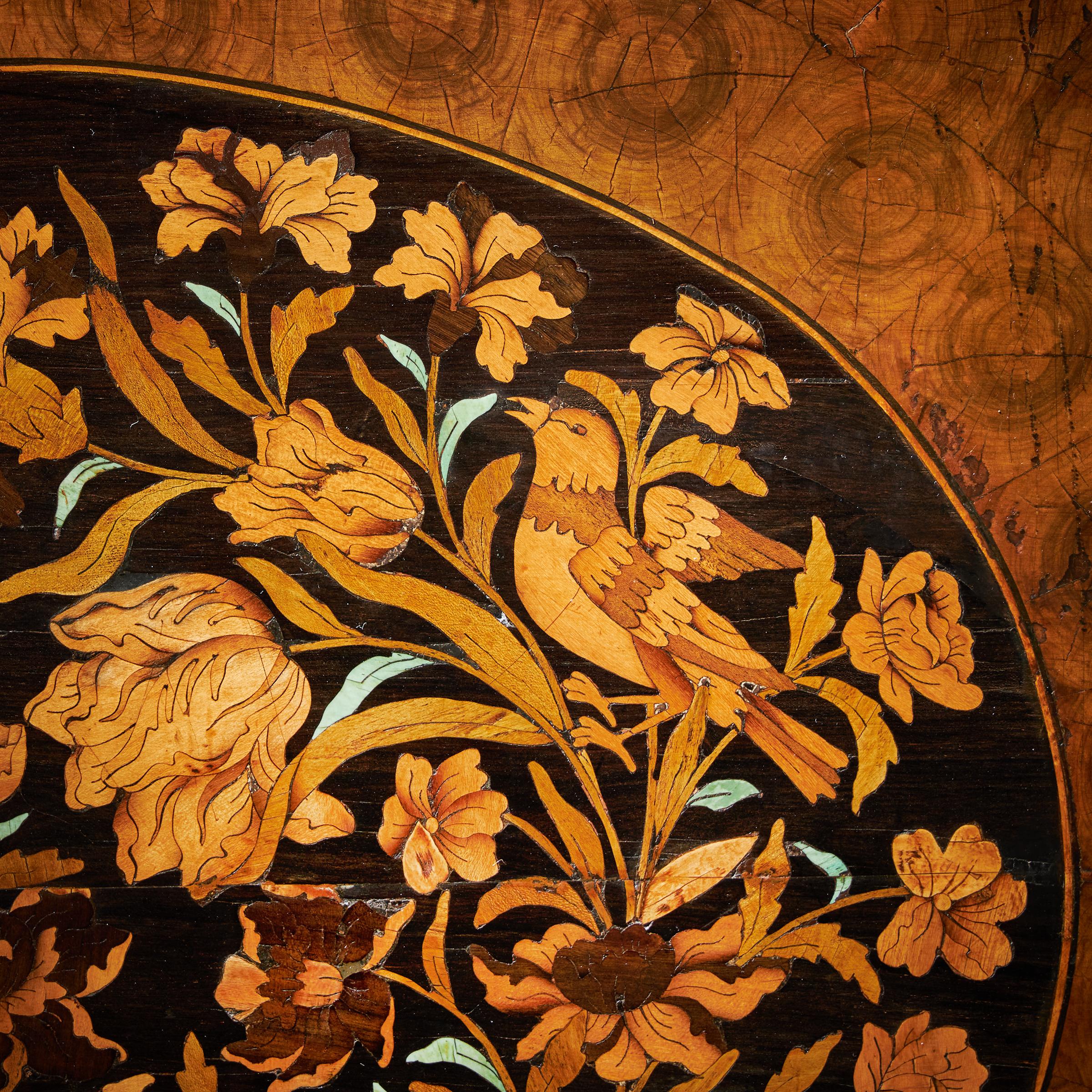 17th Century Charles II Olive Oyster Floral Marquetry Table, Circa 1680-1690 10