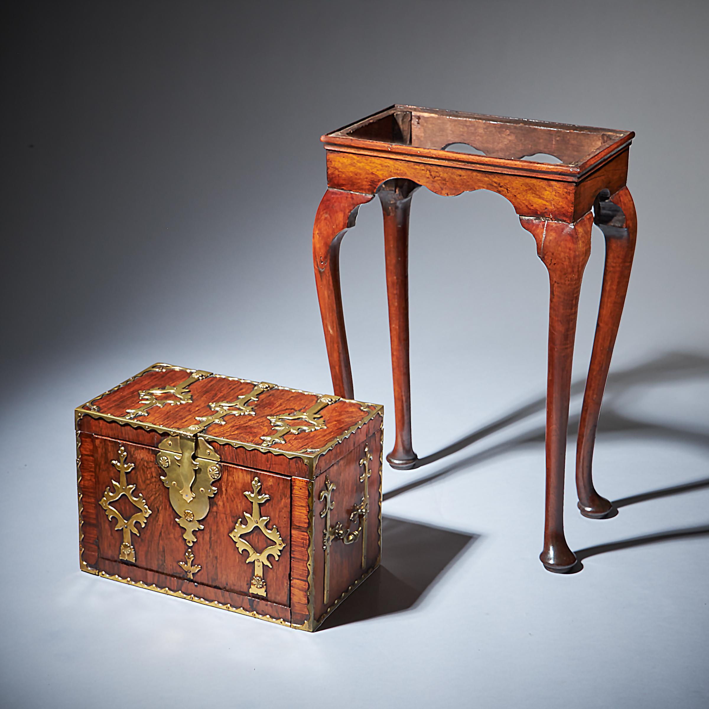 17th Century William and Mary Rosewood Coffre Fort on Stand. Secret Compartments 10