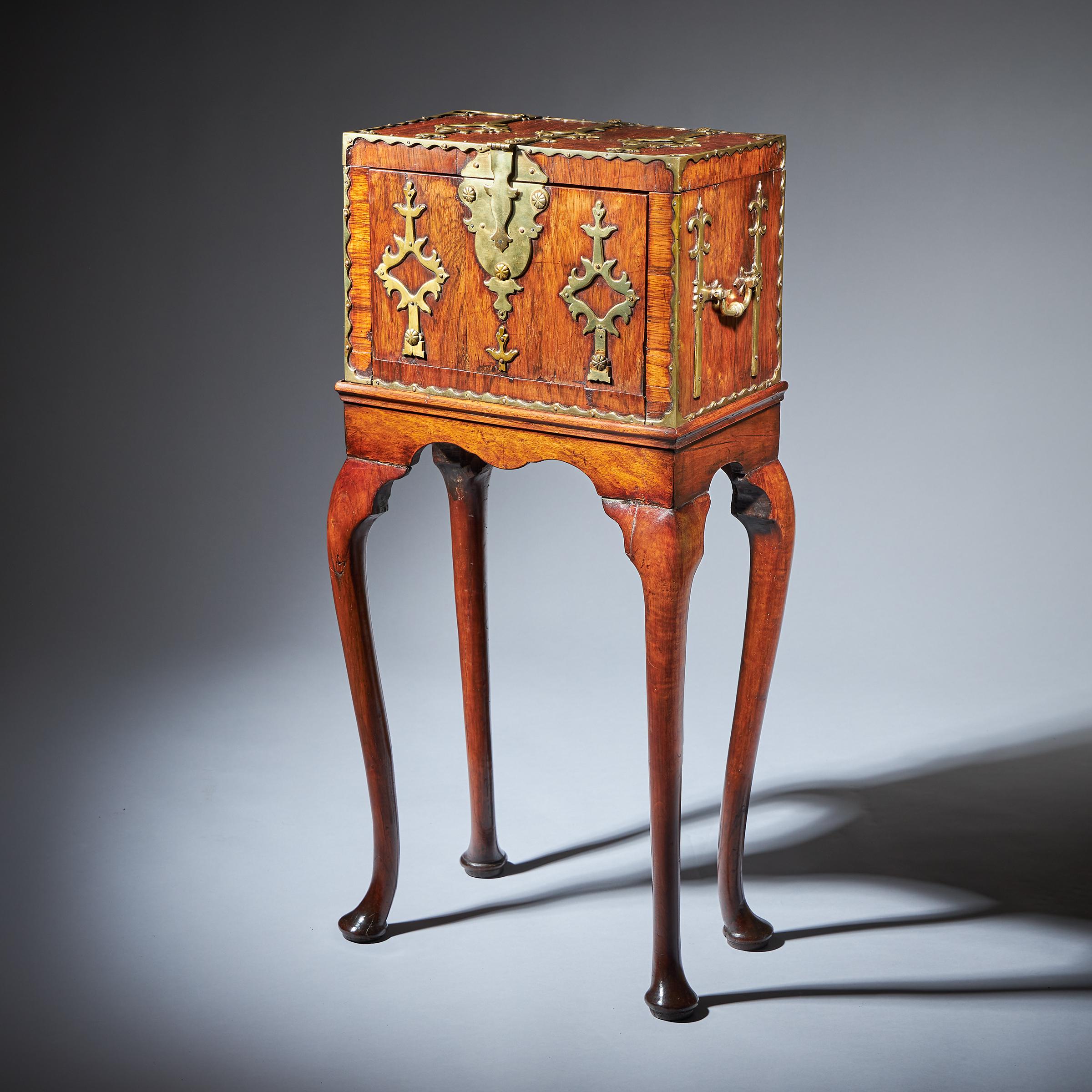 17th Century William and Mary Rosewood Coffre Fort on Stand. Secret Compartments 2