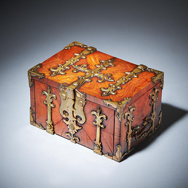 17th-Century Diminutive William and Mary Kingwood Strongbox or Coffre Fort, C. 1690