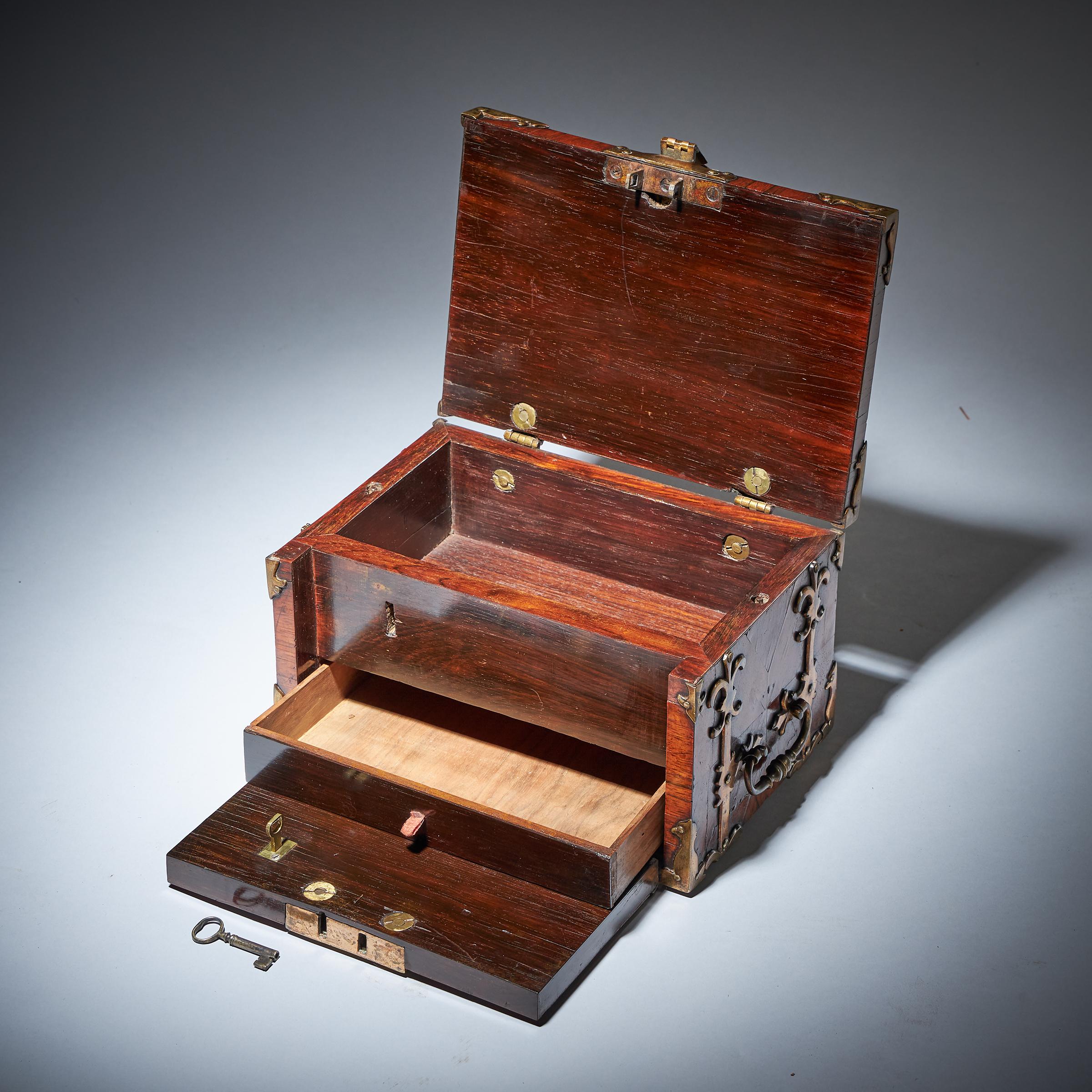 17th-Century Diminutive William and Mary Kingwood Strongbox or Coffre Fort, C. 1690 6