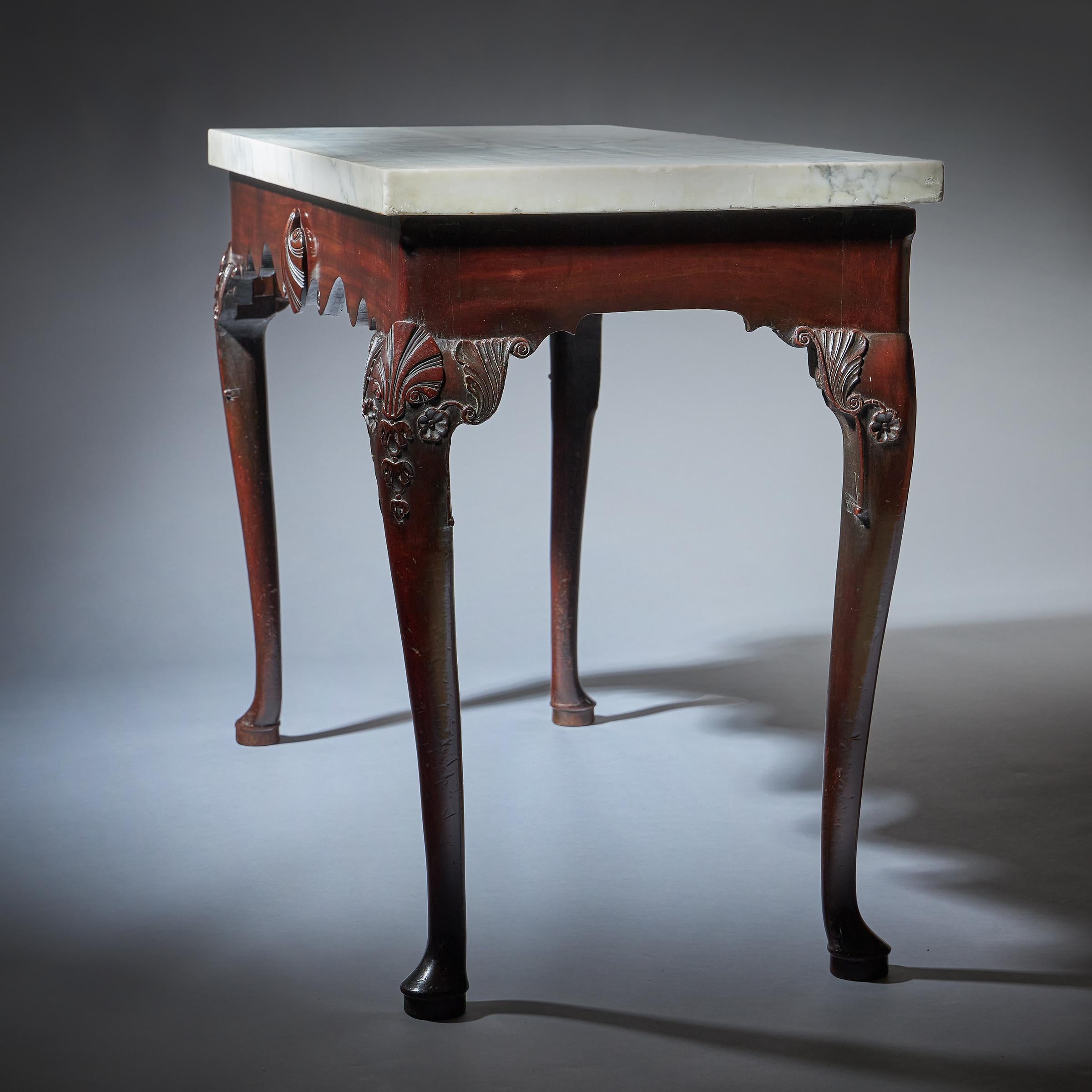 Early 18th Century Irish George I Mahogany Console Table with Marble Top 11