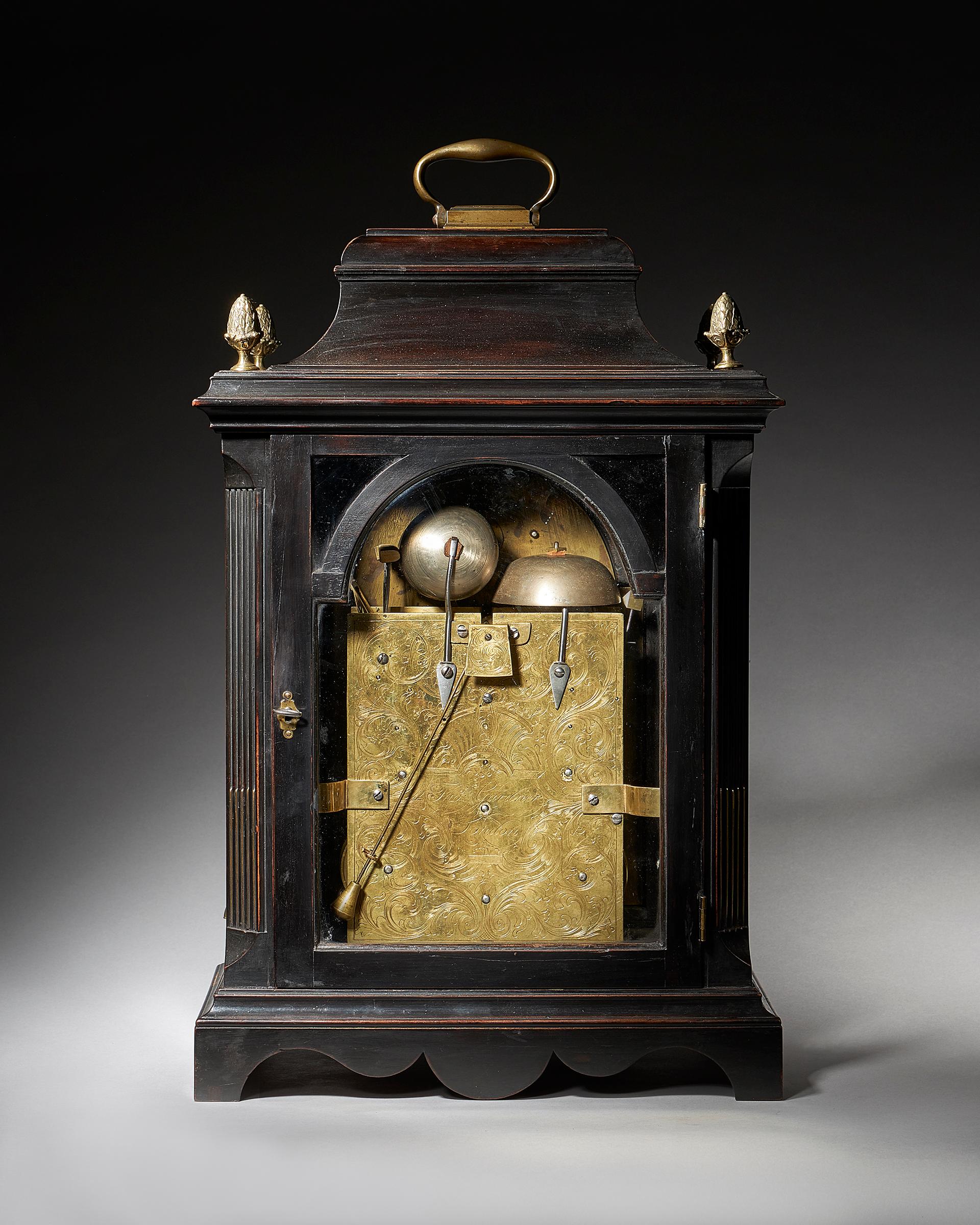 Extremely Rare George III 18th Century Quarter-Striking Bracket Clock, Signed 1