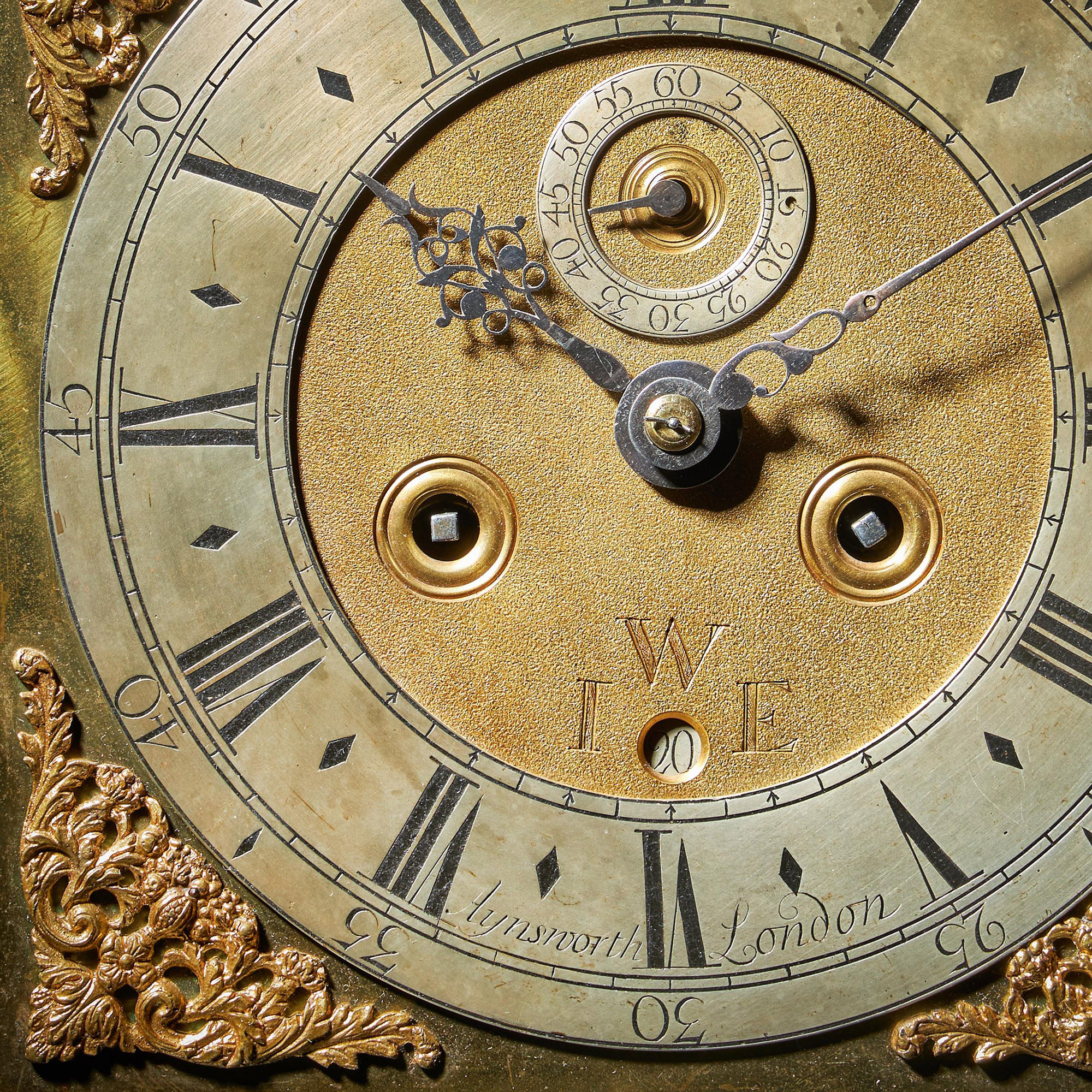 Rare 17th Century William and Mary 10-Inch Ebonised Longcase/Grandfather Clock 3