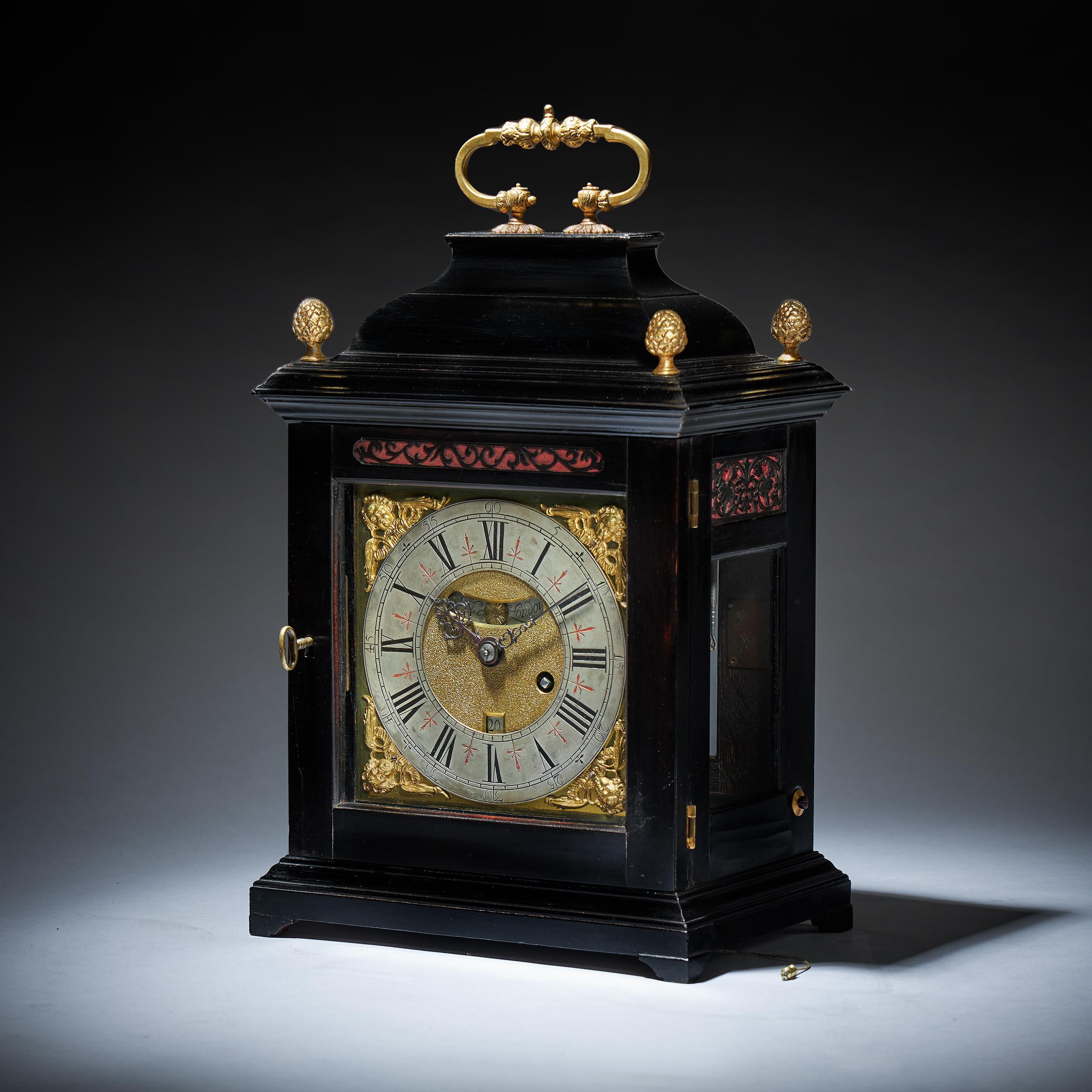 17th Century William and Mary Eight-Day Spring-Driven Table Clock, Circa 1695 3