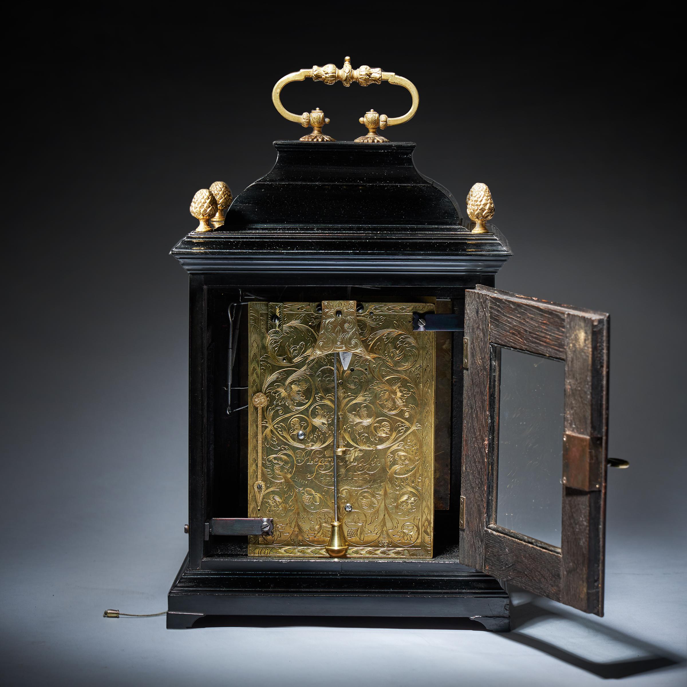 17th Century William and Mary Eight-Day Spring-Driven Table Clock, Circa 1695 6