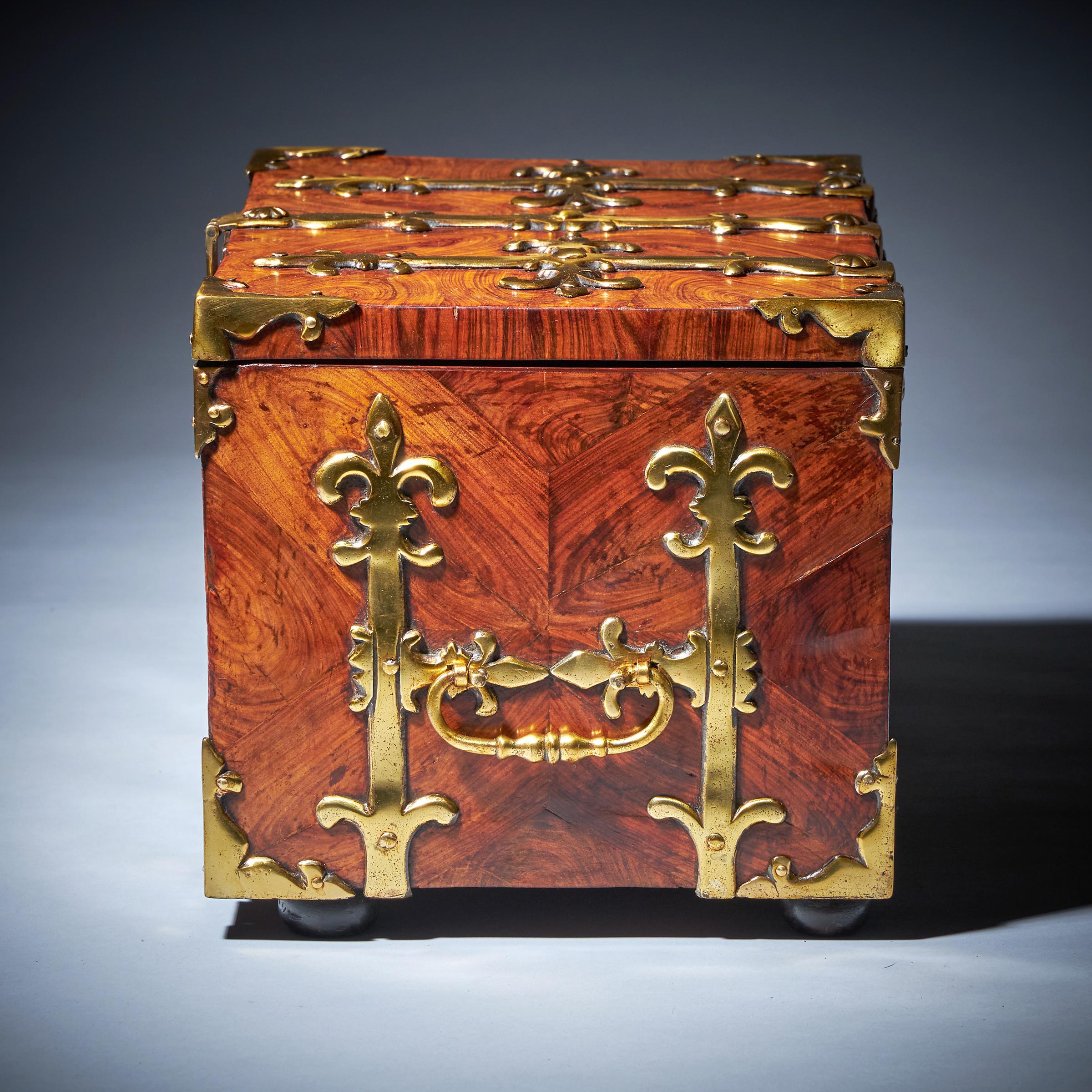 17th Century William and Mary Rosewood Coffre Fort on Stand, Secret  Compartments